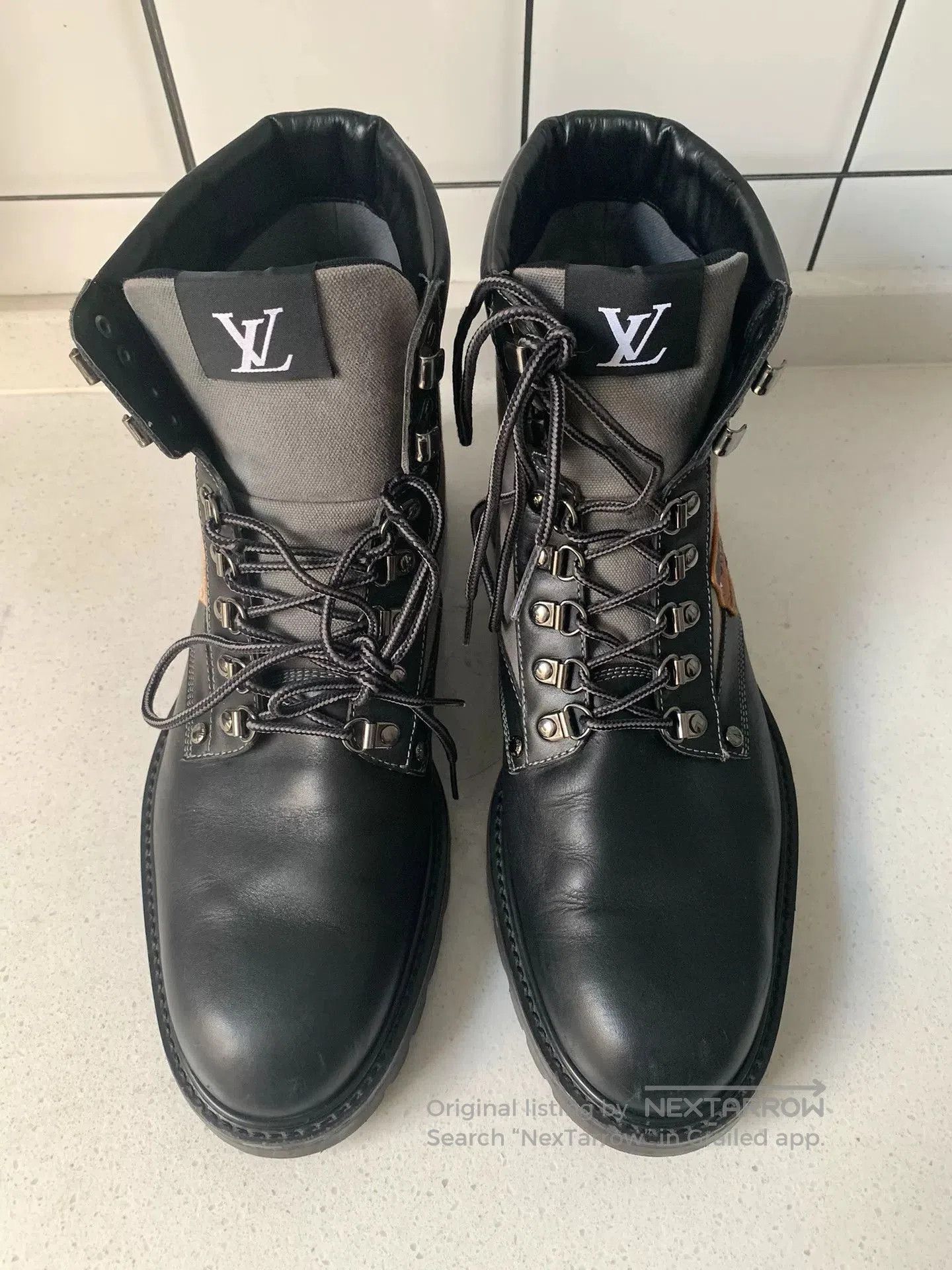Louis Vuitton Louis Vuitton Oberkampf Badge Leather Martin Boots. Size US 9 / EU 42 - 3 Thumbnail