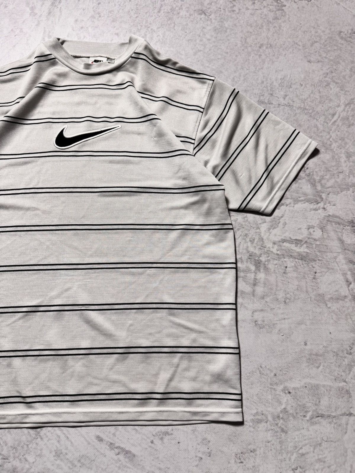 Nike × Vintage 90s Nike Vintage Center Swoosh Oversize Drill T-shirt Y2K Size US M / EU 48-50 / 2 - 5 Thumbnail