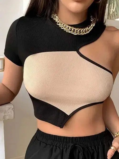 image of Vintage Sexy Camis Summer Casual Streetwear Crop Top in Black, Women's (Size Medium)