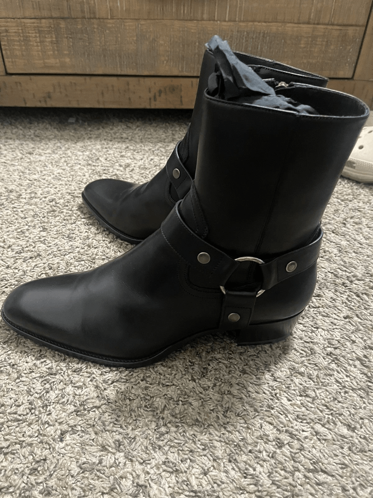 Saint Laurent Paris Saint Laurent Wyatt 30 Harness Boots - Black Leather - EU43 Size US 10 / EU 43 - 6 Thumbnail