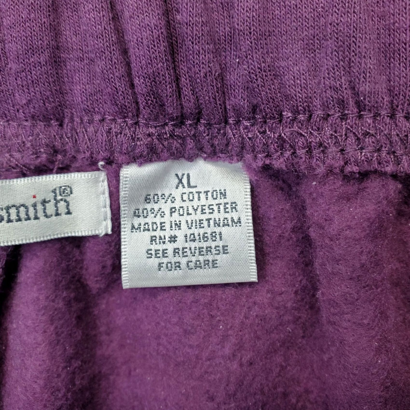 Vintage Hasting & Smith Sweatpants Womens XL Purple Comfort Straight Elastic Waistband Size 40" / US 18 - 7 Thumbnail