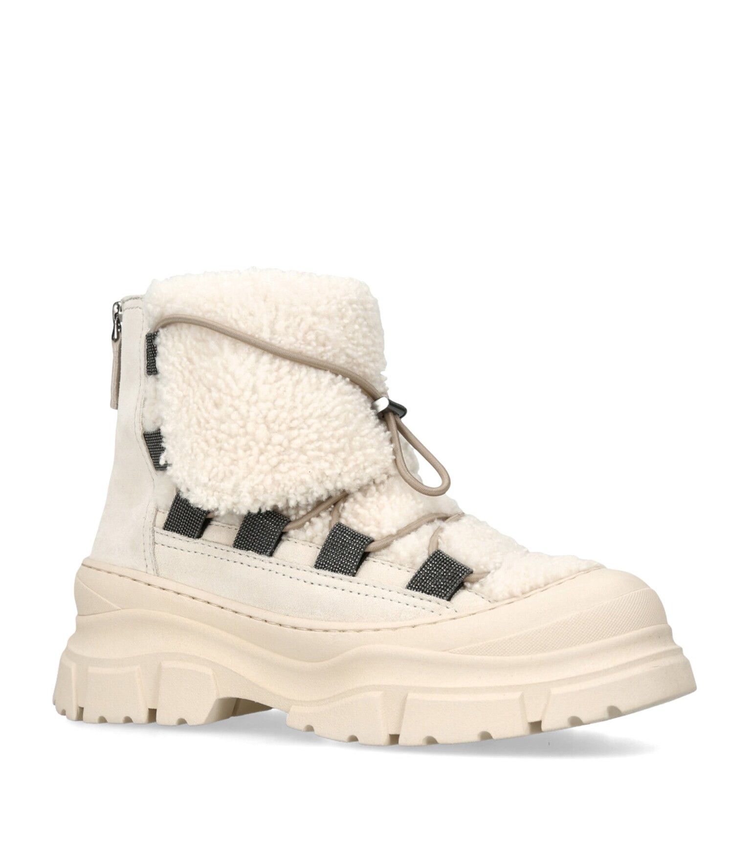 Brunello Cucinelli o1y0725 Ankle Boots in Ivory Size US 9.5 / IT 39.5 - 2 Thumbnail