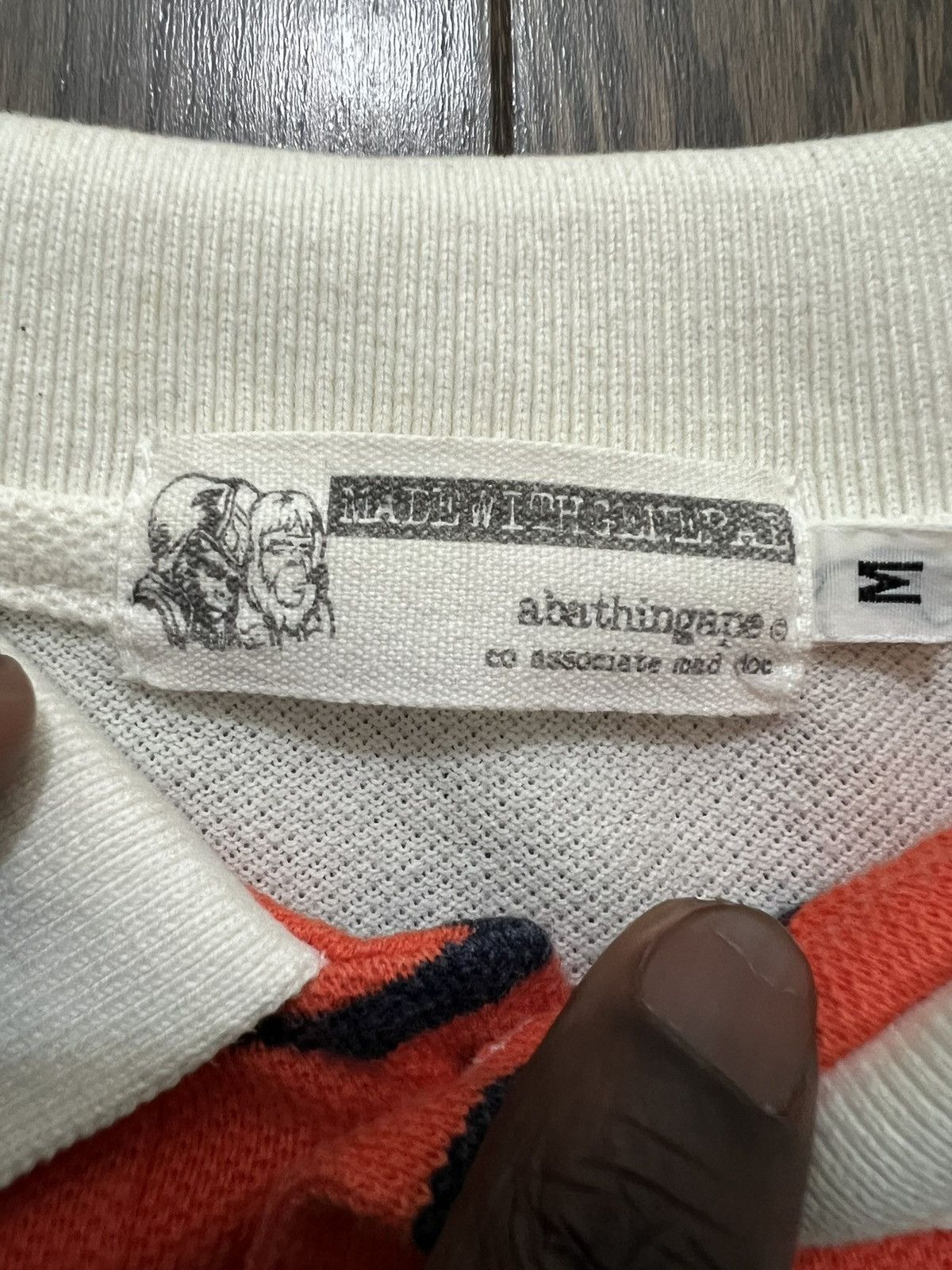 Bape BAPE A Bathing Ape Striped Polo (w/ Original Bag) Size US M / EU 48-50 / 2 - 3 Thumbnail