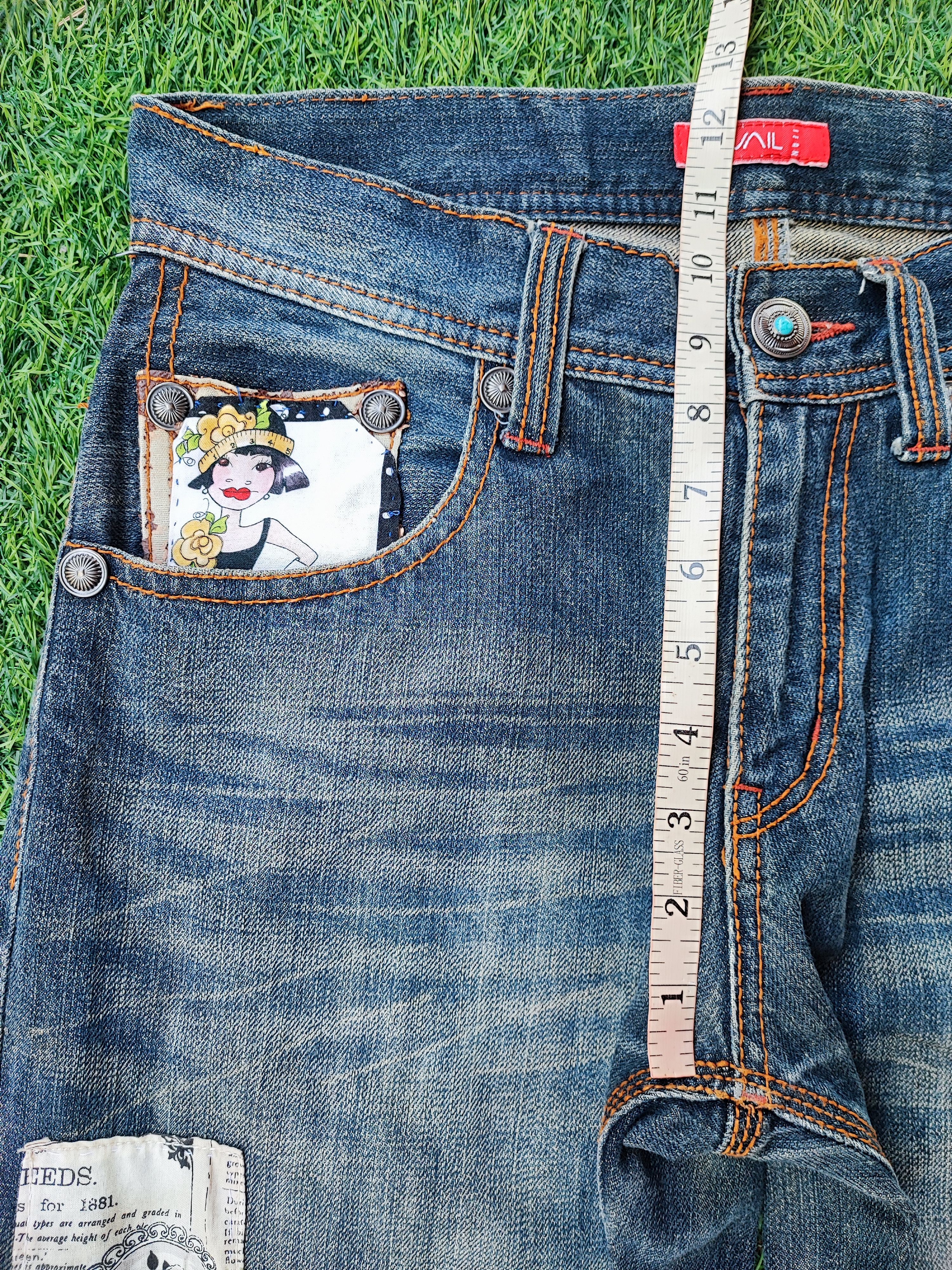 Undercover Avail Patchwork Art Jeans Punk Style Size US 31 - 4 Thumbnail