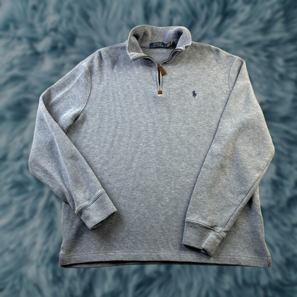 Polo Ralph Lauren Polo Ralph Lauren Sweater Mens Large Blue Knit Quarter Zip Pony Size US L / EU 52-54 / 3 - 1 Thumbnail