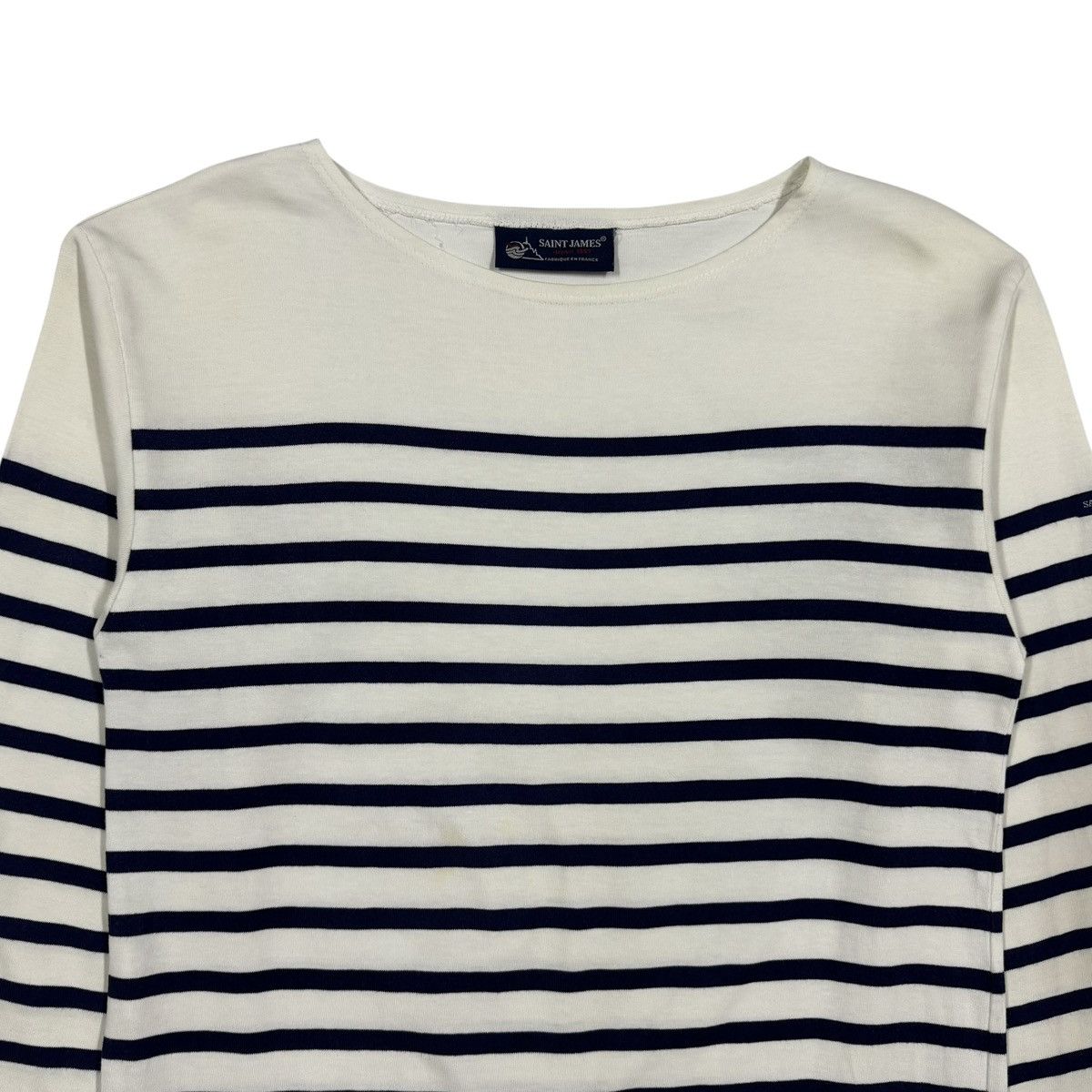 Saint James Vtg Saint James Heavt Cotton Naval Sailor Boatneck Shirt Size US M / EU 48-50 / 2 - 3 Thumbnail