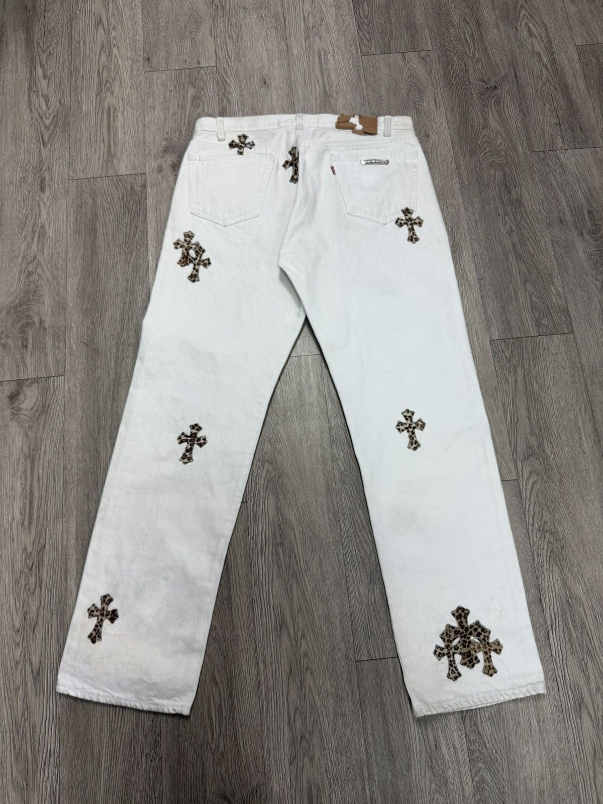 Chrome Hearts Chrome Hearts White Cheetah Patch Jeans Size US 33 - 2 Thumbnail