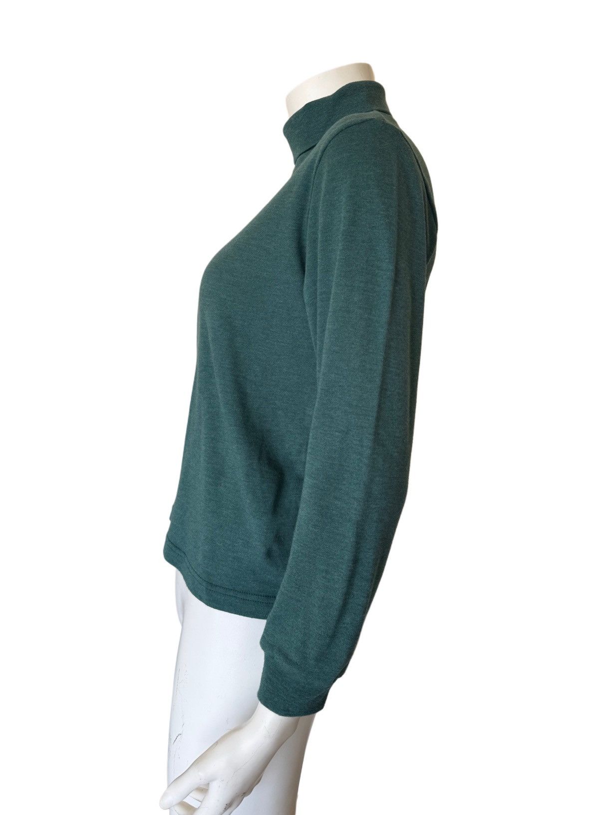 Vintage Basic Editions women’s 90s hunter green turtleneck pullover Size M / US 6-8 / IT 42-44 - 3 Thumbnail