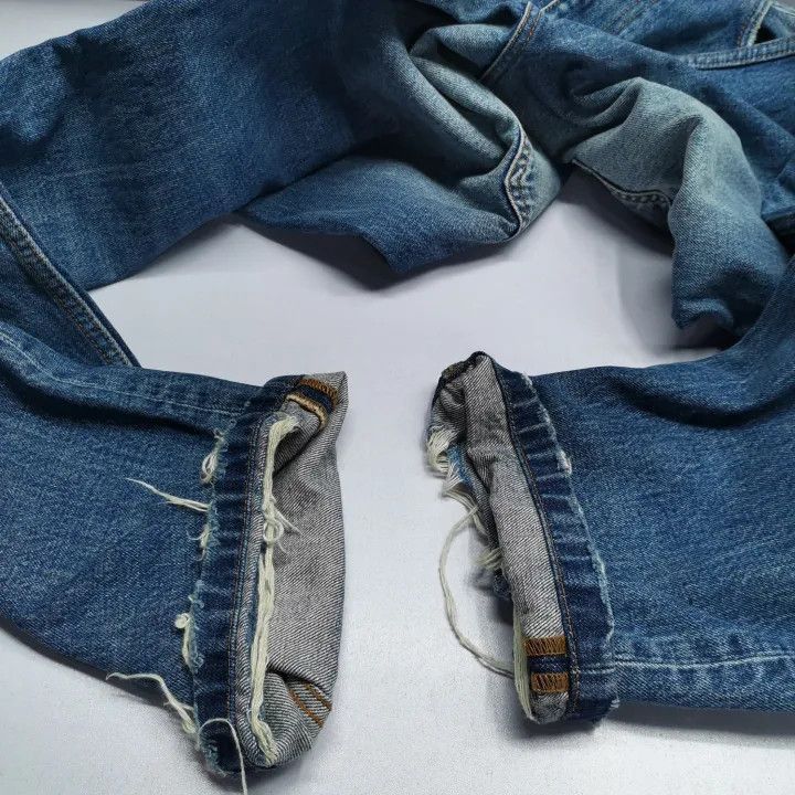 Balenciaga Balenciaga Balenciaga Blue Distressed Casual Denim Pants - Size US 26 / EU 42 - 7 Thumbnail