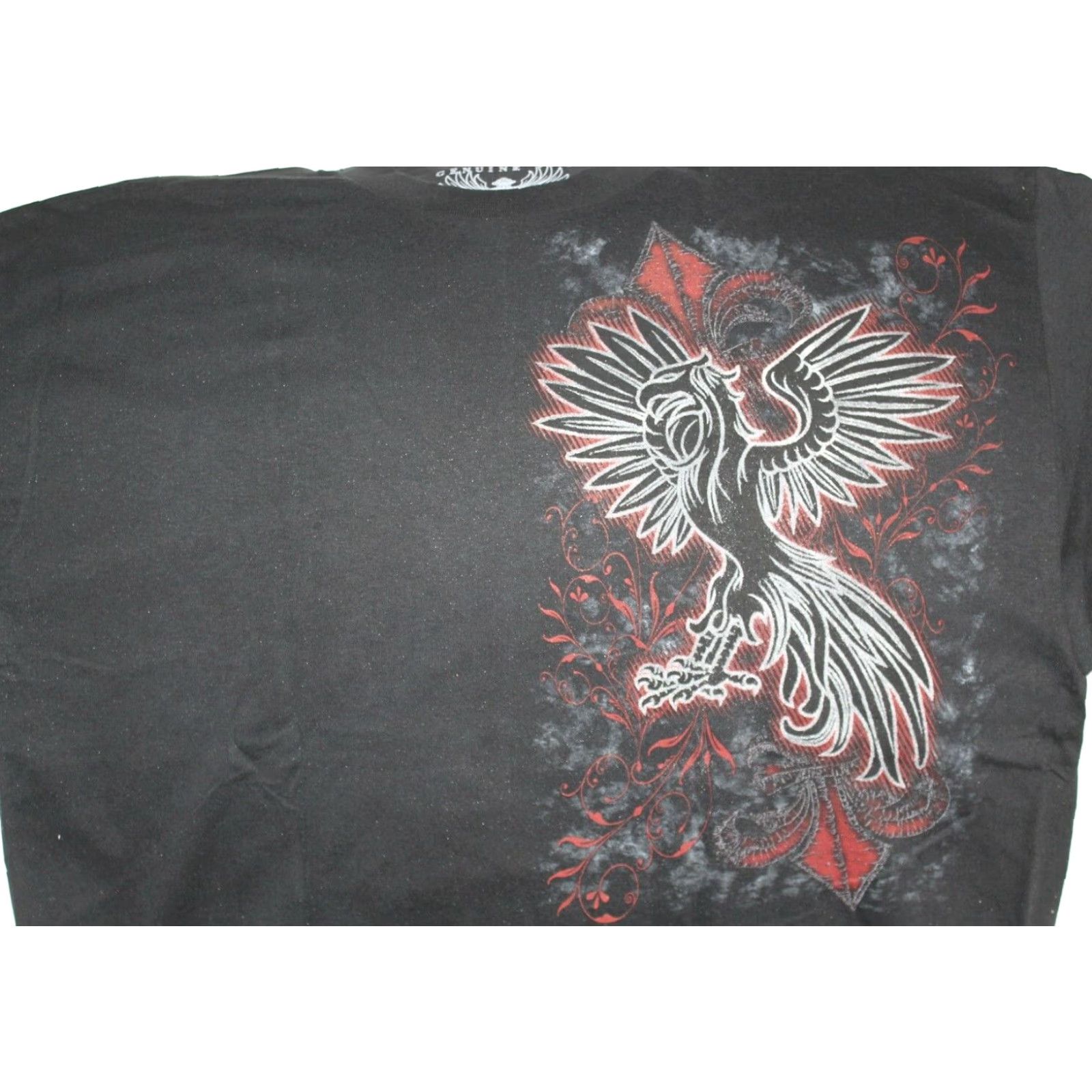 Vintage VINTAGE Phoenix Bird Fleur de Lis Mythical T-Shirt Men 2XL Black Graphic Tee Short Sleeve Size US XXL / EU 58 / 5 - 4 Thumbnail