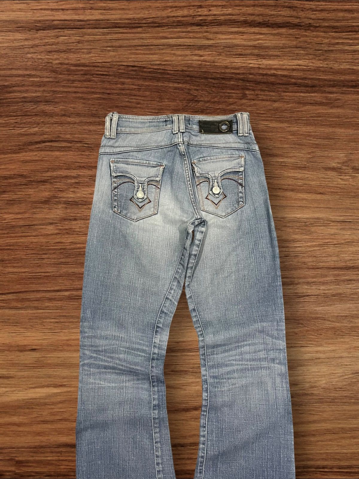 Edwin × Japanese Brand Vintage Japanese Brand Edwin Venus Blue Washed Flare Jeans Size 28" / US 6 / IT 42 - 7 Thumbnail