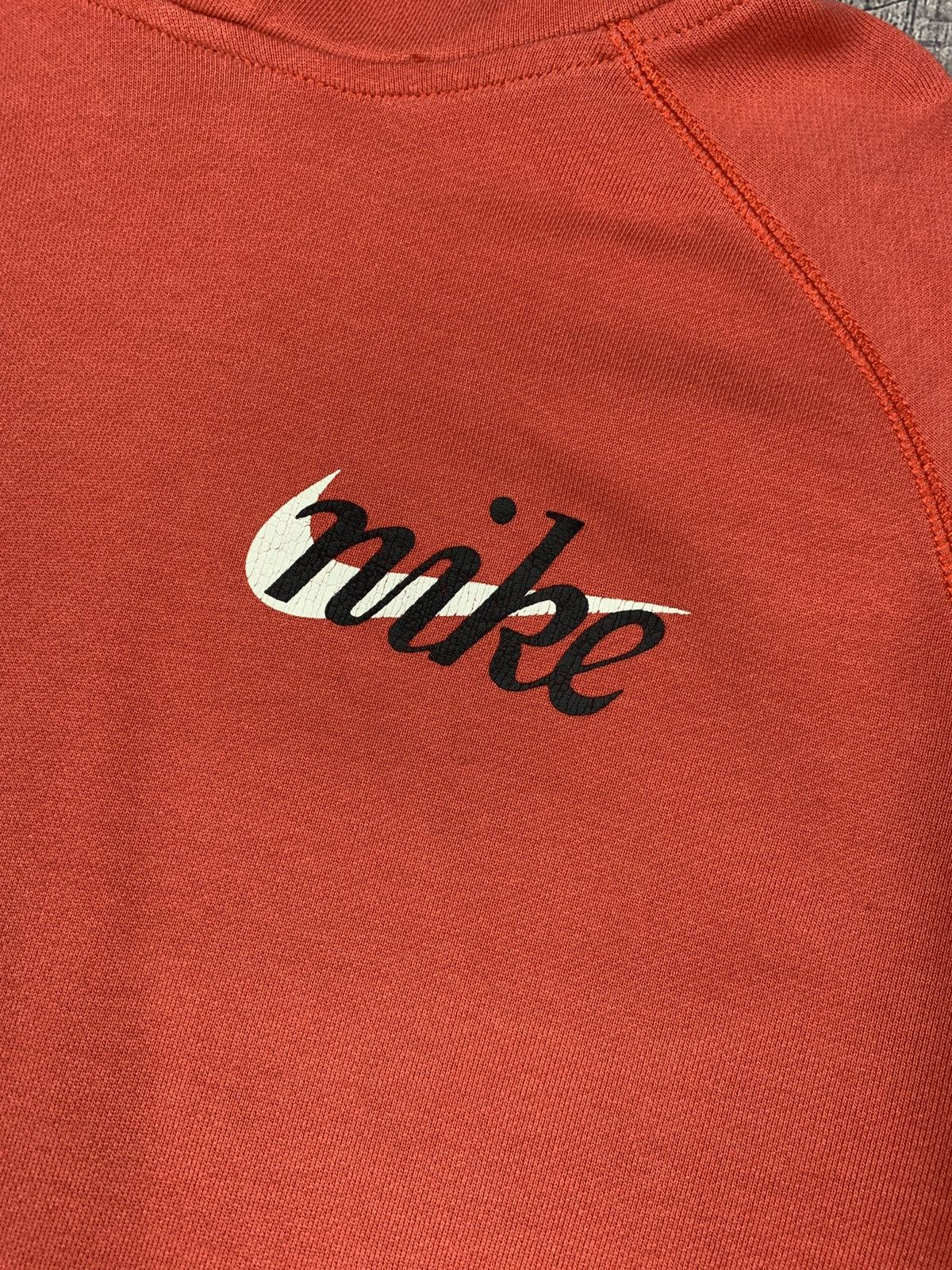 Nike Vintage Y2K Nike Swoosh Hoodie Big Logo Red Heavy Cotton Size US L / EU 52-54 / 3 - 8 Thumbnail