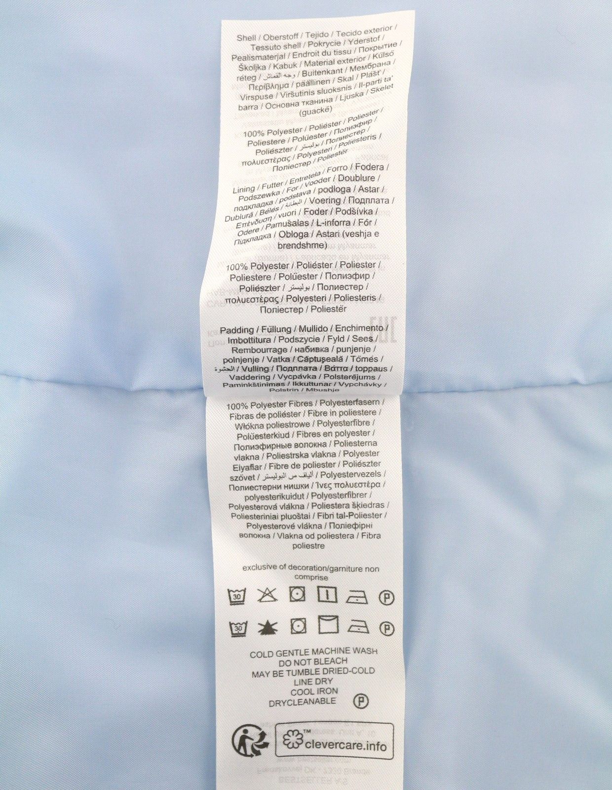 Other NICOLE QUILT S Light Blue Padded High Neck Zip 88027 Size S / US 4 / IT 40 - 9 Thumbnail