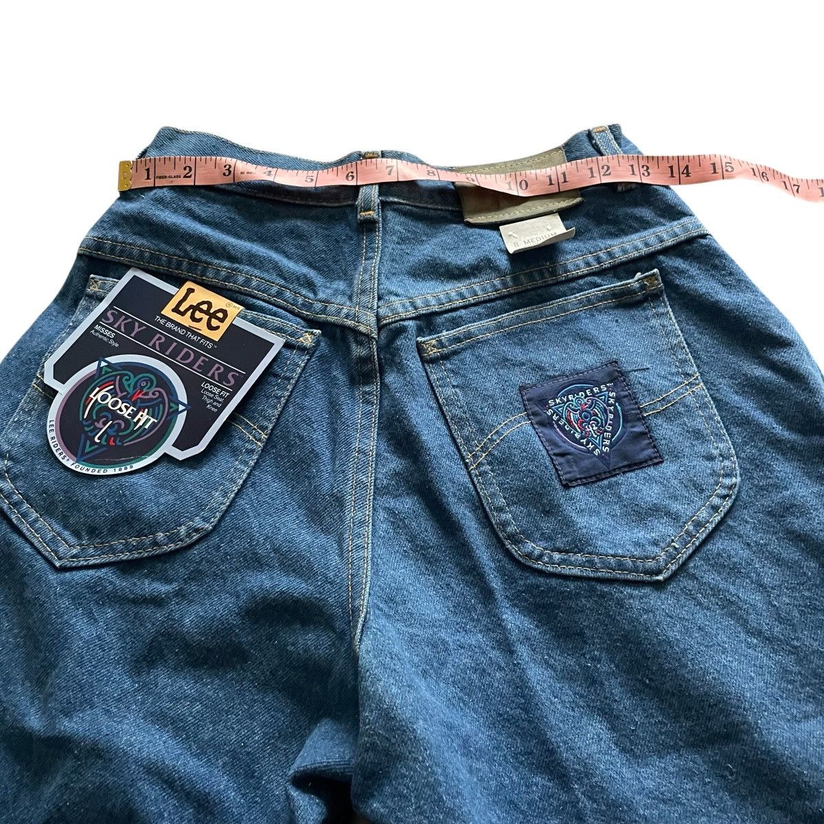 Lee NWT 90s Vintage Lee Sky Riders Blue Jeans High Waisted 8 Size 30" / US 8 / IT 44 - 6 Thumbnail
