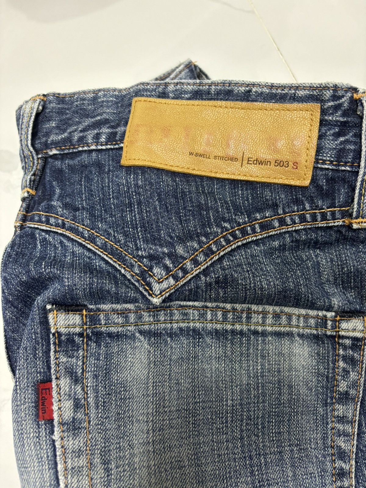 Edwin 🔥EDWIN 503s W-SWELL STITCHED BAGGY DENIM JEANS Size US 30 / EU 46 - 7 Thumbnail
