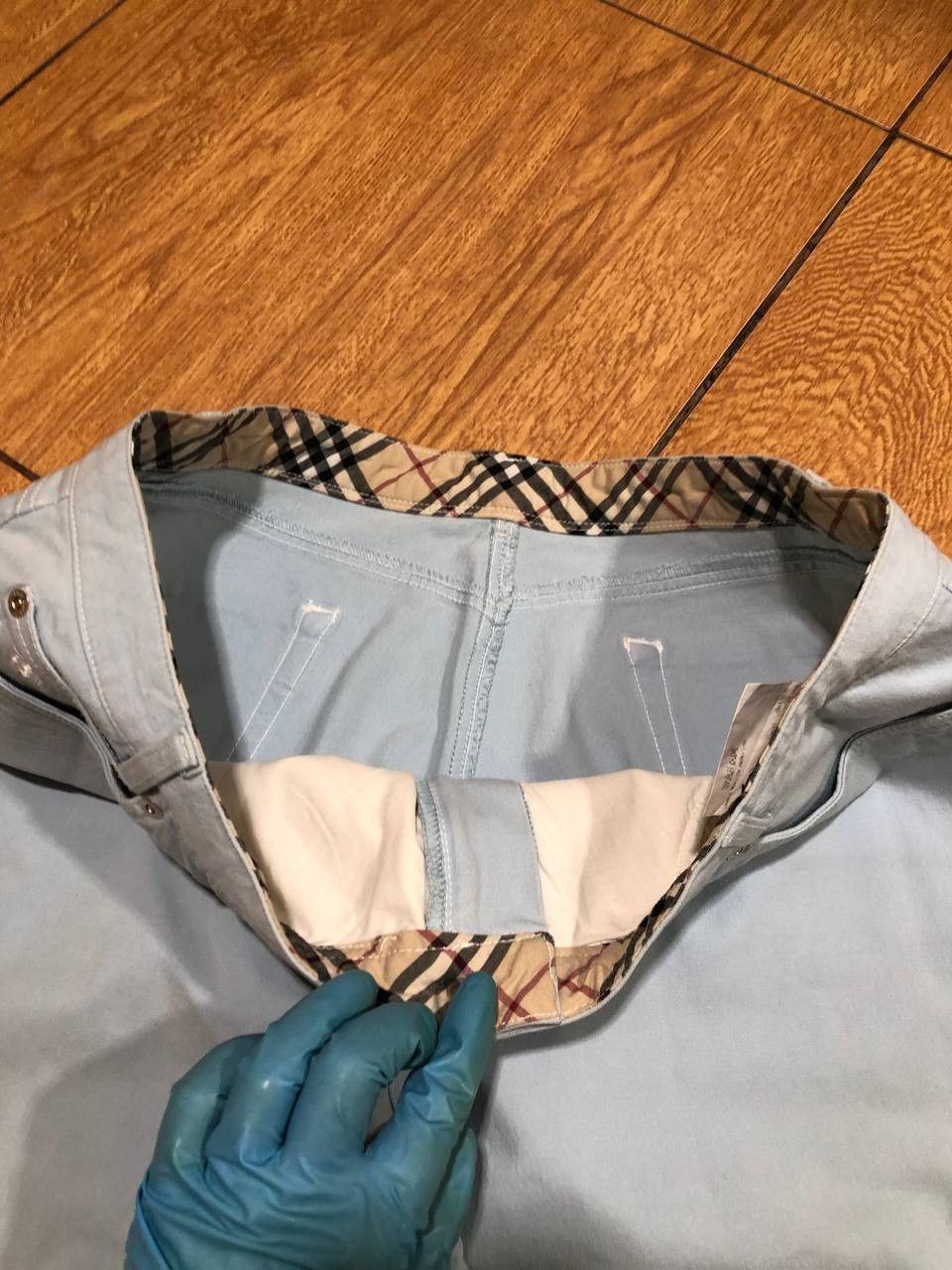 Burberry RARE Baby blue Luxury Burberry London DENIM PANTS Size US 34 / EU 50 - 11 Thumbnail