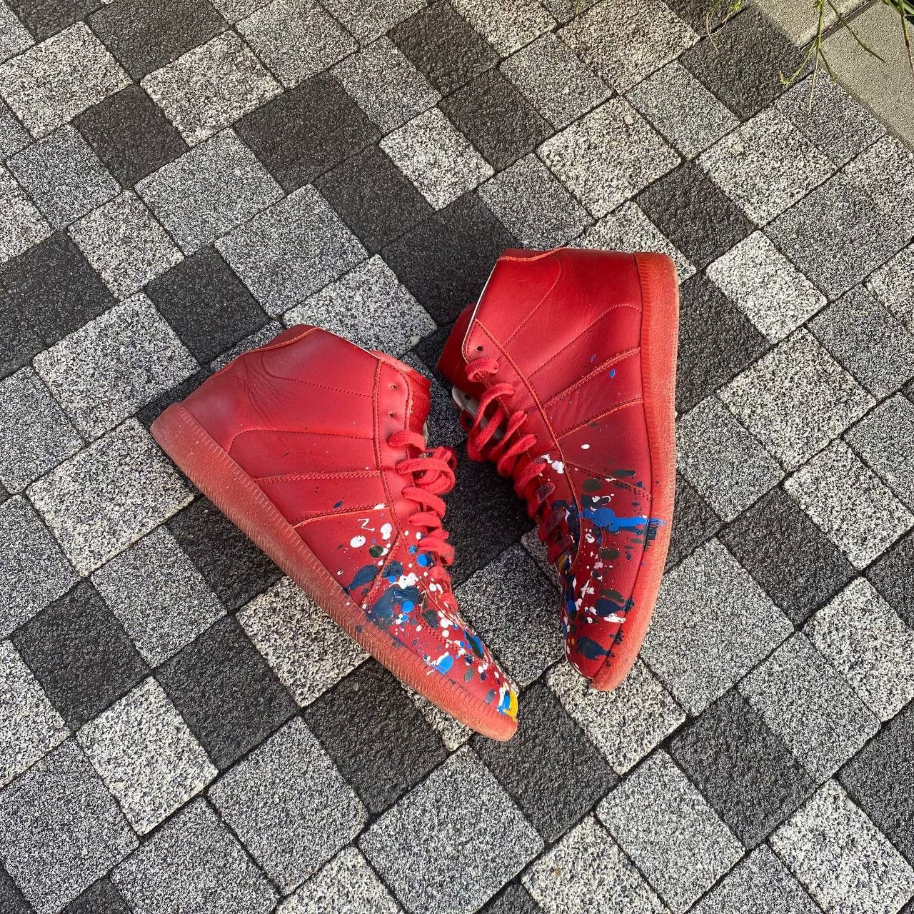 margiela paint splatter boots