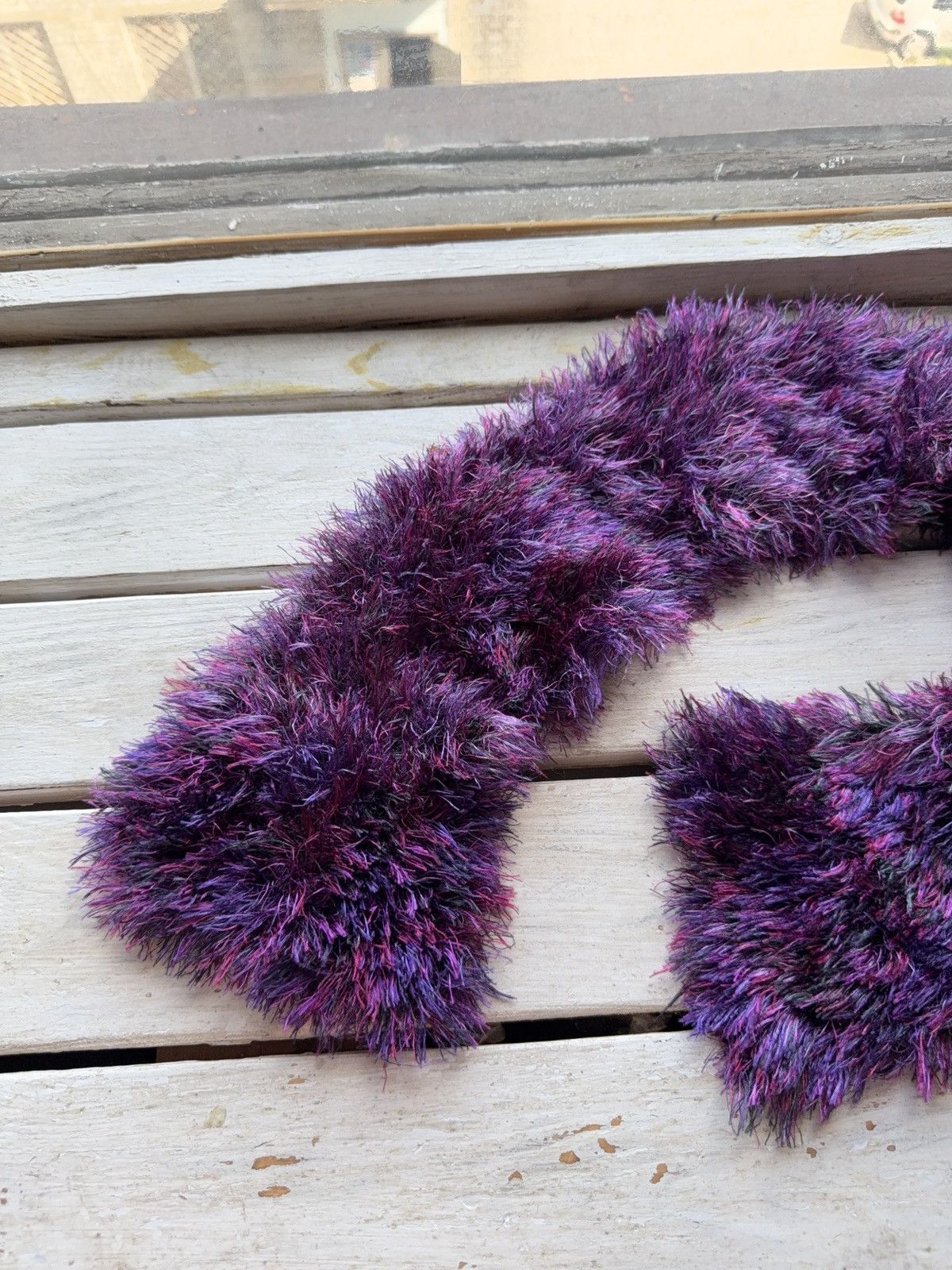 Vintage Avant Garde japanese fuzzy mohair Opium scarf vintage y2k Size ONE SIZE - 2 Thumbnail