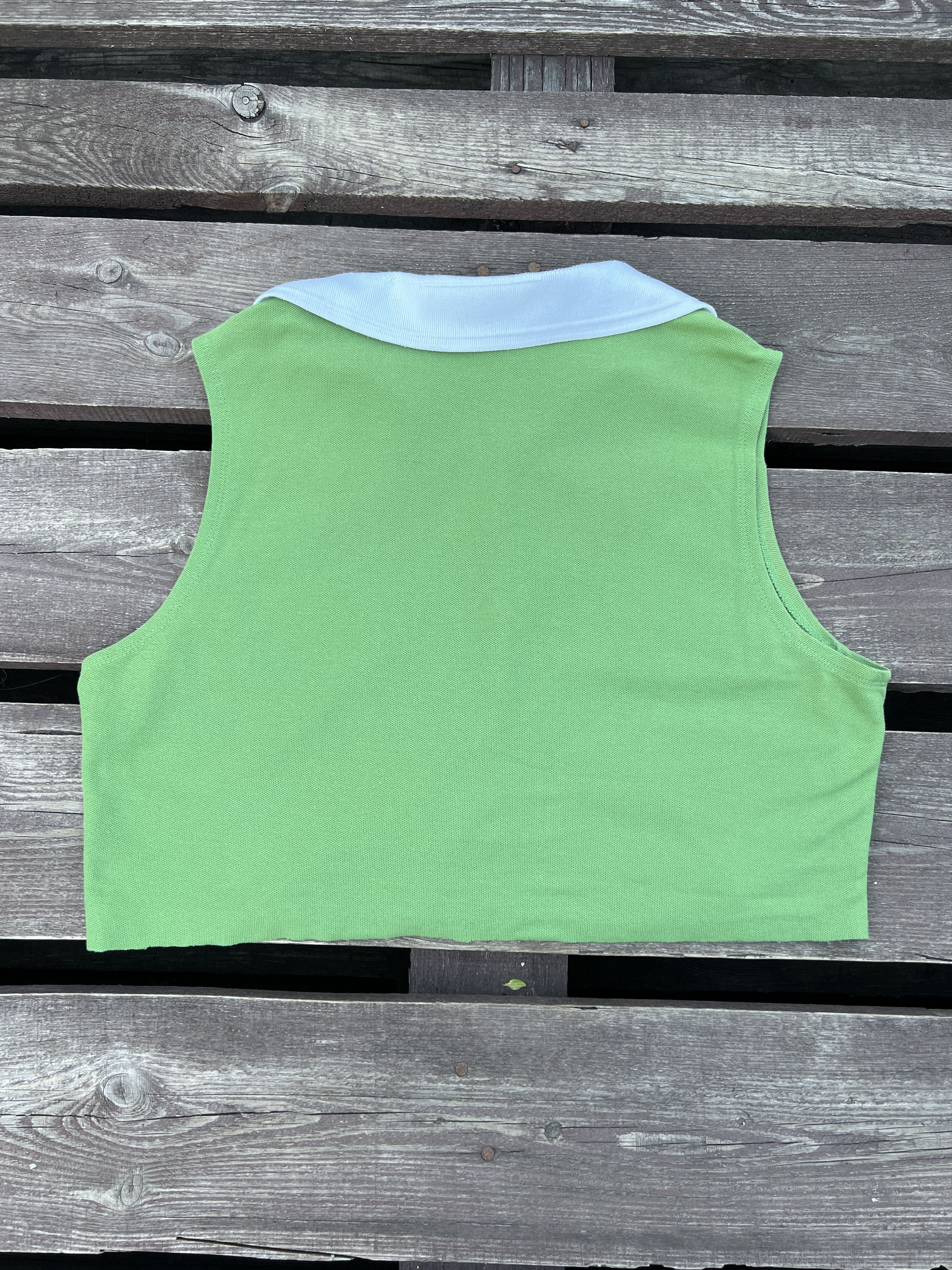 Nike Nike Vintage 90s Green Crop Top Custom Polo Shirt Size XL / US 12-14 / IT 48-50 - 2 Thumbnail