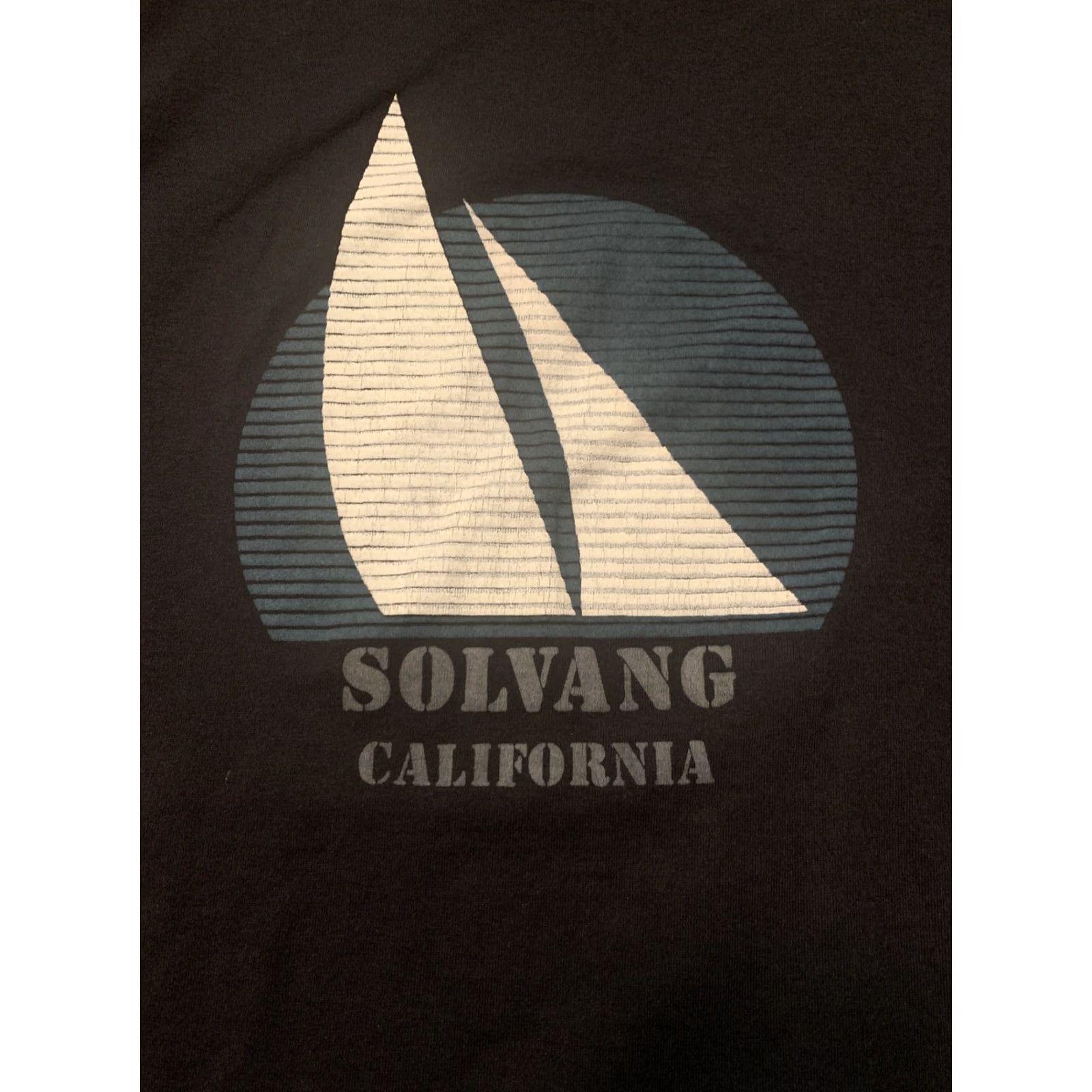Vintage VINTAGE Solvang California Sailboat T Shirt Brand Screen Stars Large Black Men Short Sleeve Sailboat Gift 90s Men’s Size US L / EU 52-54 / 3 - 2 Thumbnail
