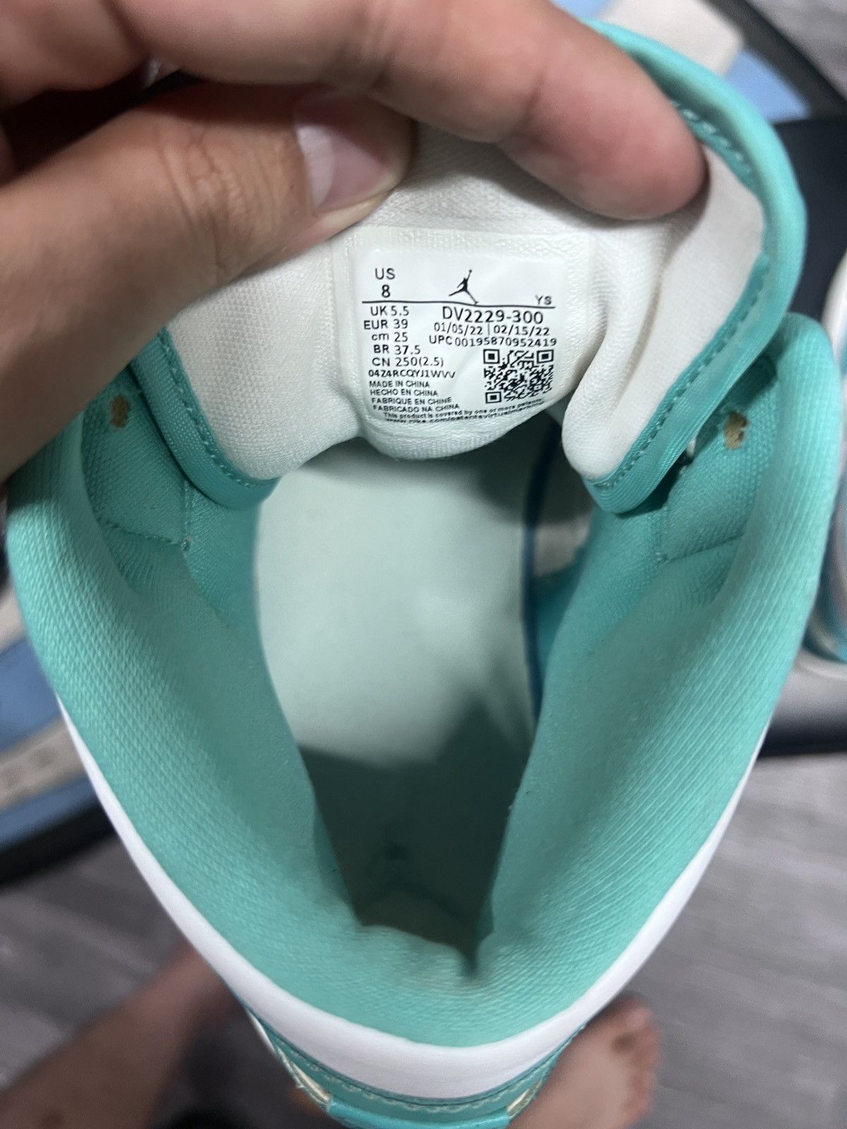 Jordan Brand Jordan 1 Mid WMN Washed Teal DV2229-300 Size US 8 / IT 38 - 6 Thumbnail