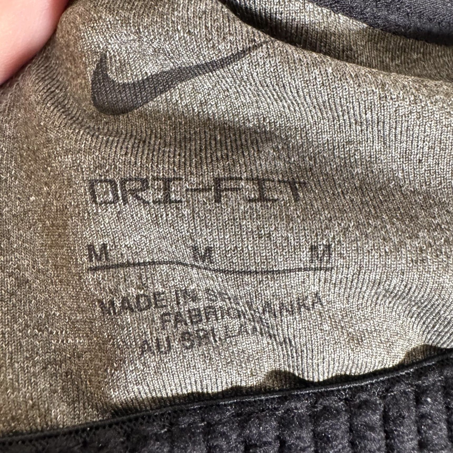 Nike Nike Sports Bra Womens M Gray/Black Dri-FIT Racerback Swoosh Logo Athletic Size ONE SIZE - 5 Thumbnail