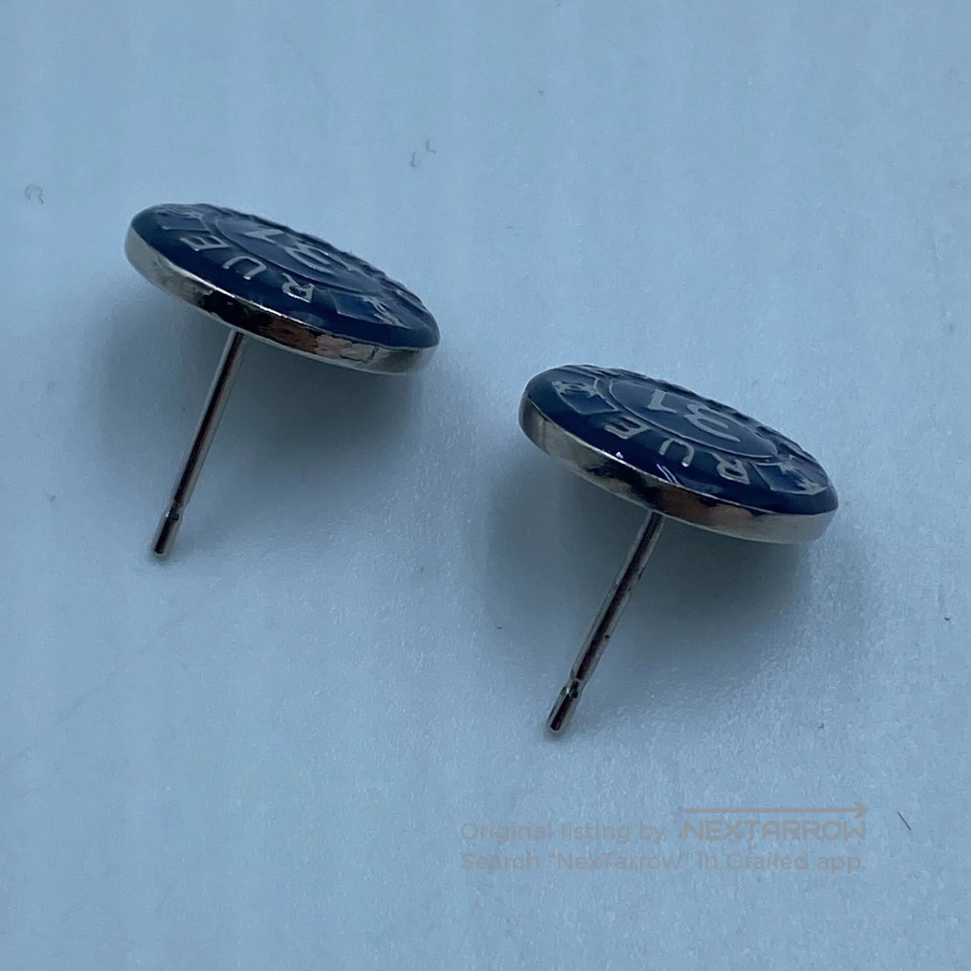 Chanel Chanel Dark Blue Enamel Earrings. Size ONE SIZE - 3 Thumbnail
