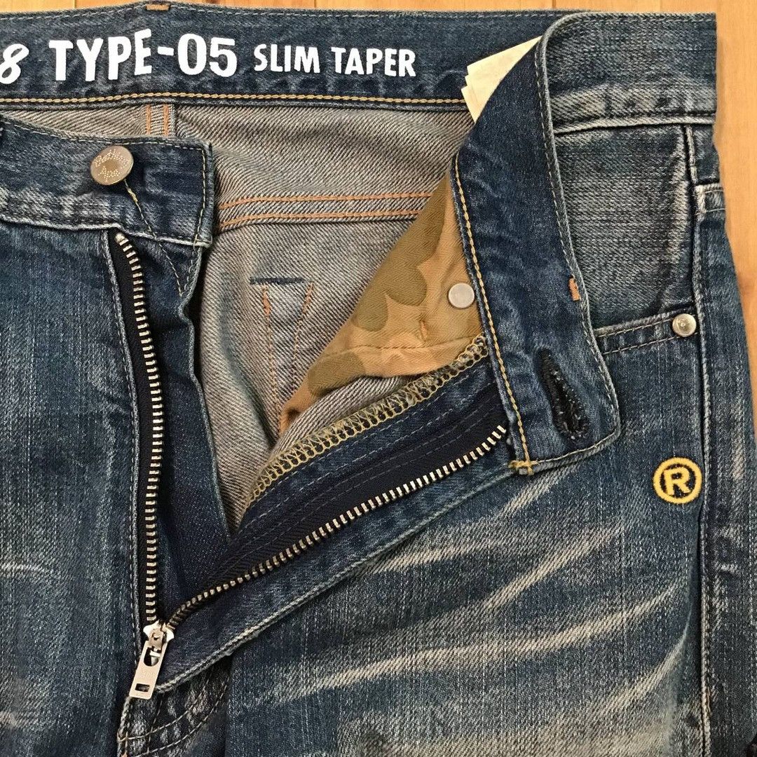 Bape BAPE TYPE-05 MIX CAMO PATCHWORK DAMAGED DENIM PANTS ★size M Size US 32 / EU 48 - 8 Thumbnail