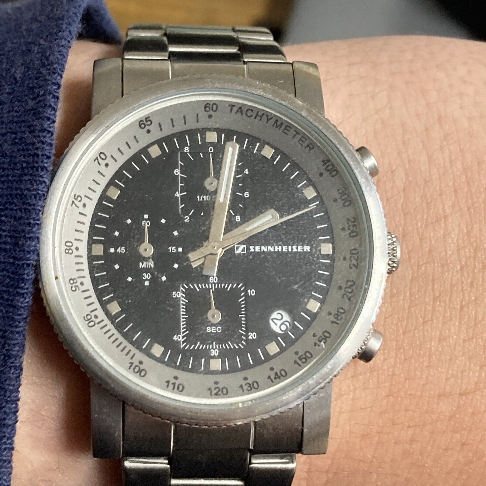 Other EXTREMELY RARE SENNHEISER Watch, Chronograph Quartz In Steel Size ONE SIZE - 18 Thumbnail