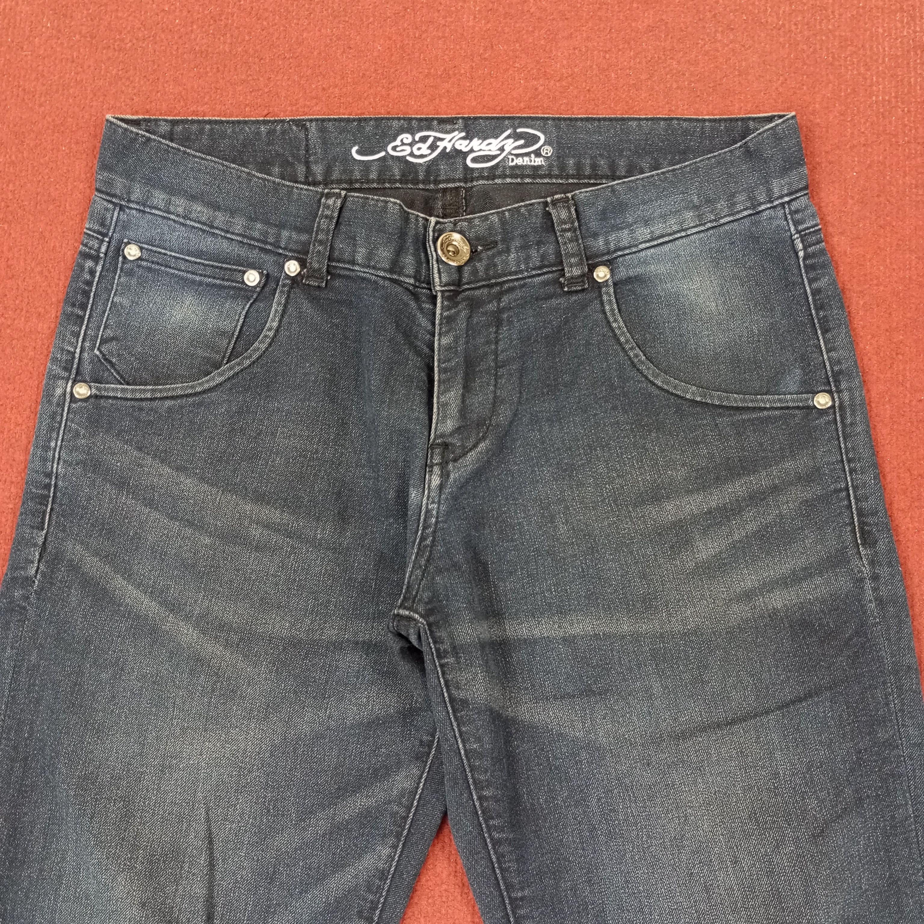 Ed Hardy × Vintage Ed Hardy Fashion Brand Custom Art Jeans c217n19 Size 30" / US 8 / IT 44 - 5 Thumbnail