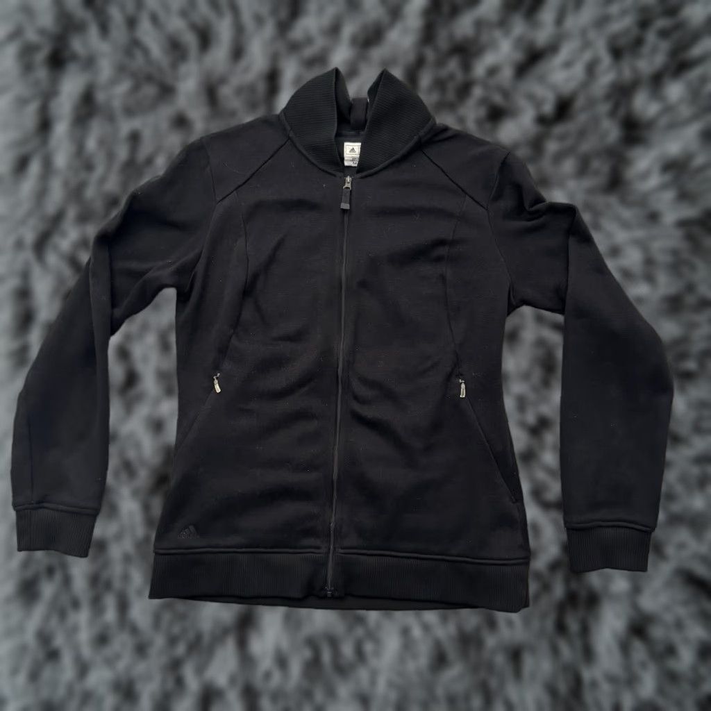 Adidas Adidas Knit Jacket Womens M Full Zip Streetwear Pockets 2011 Athleisure Black Medium Regular Jacket Womens Size M / US 6-8 / IT 42-44 - 1 Thumbnail