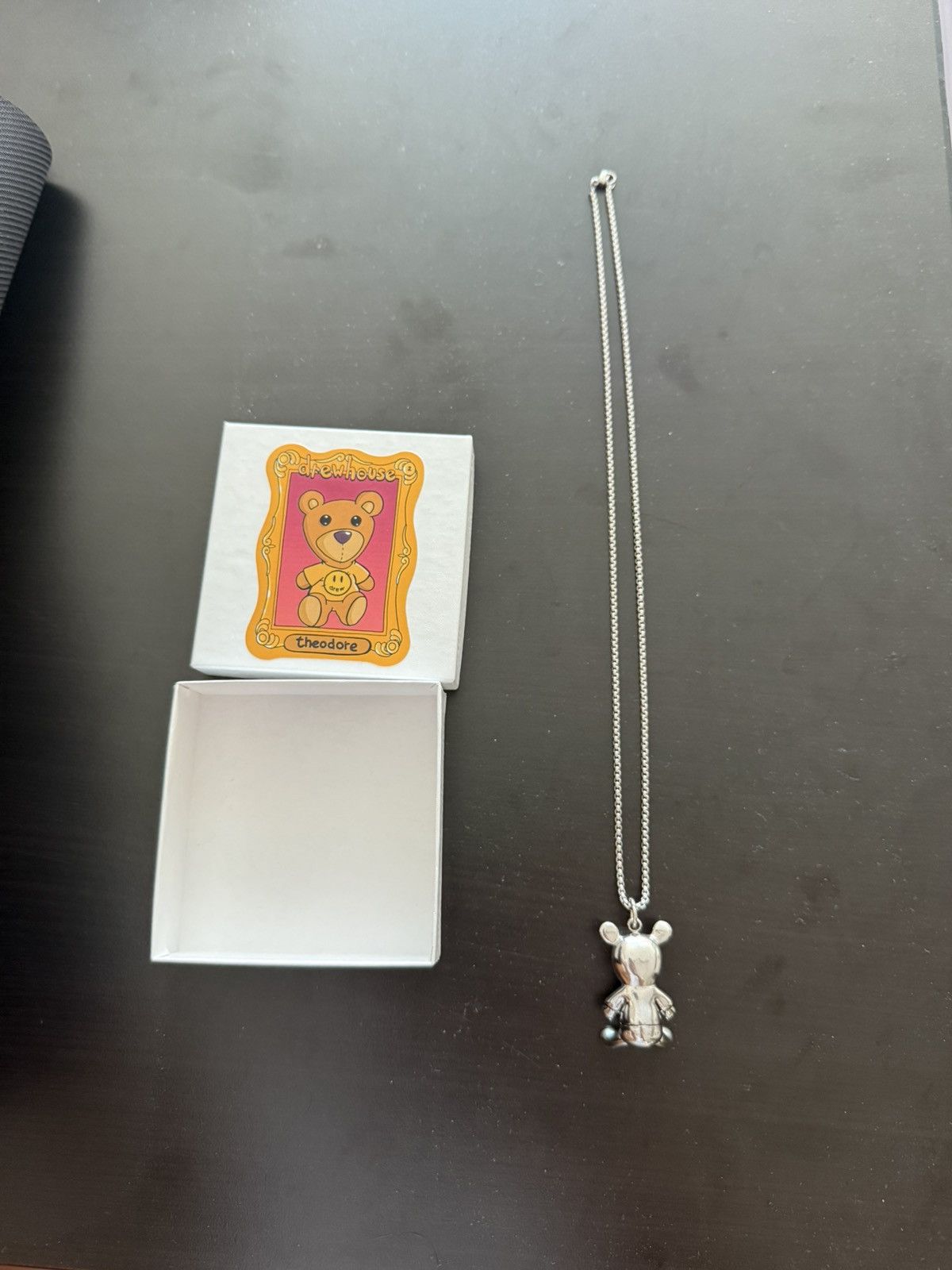 Drew House Drew House Teddy Bear Pendant Necklace Silver Tone Size ONE SIZE - 5 Thumbnail
