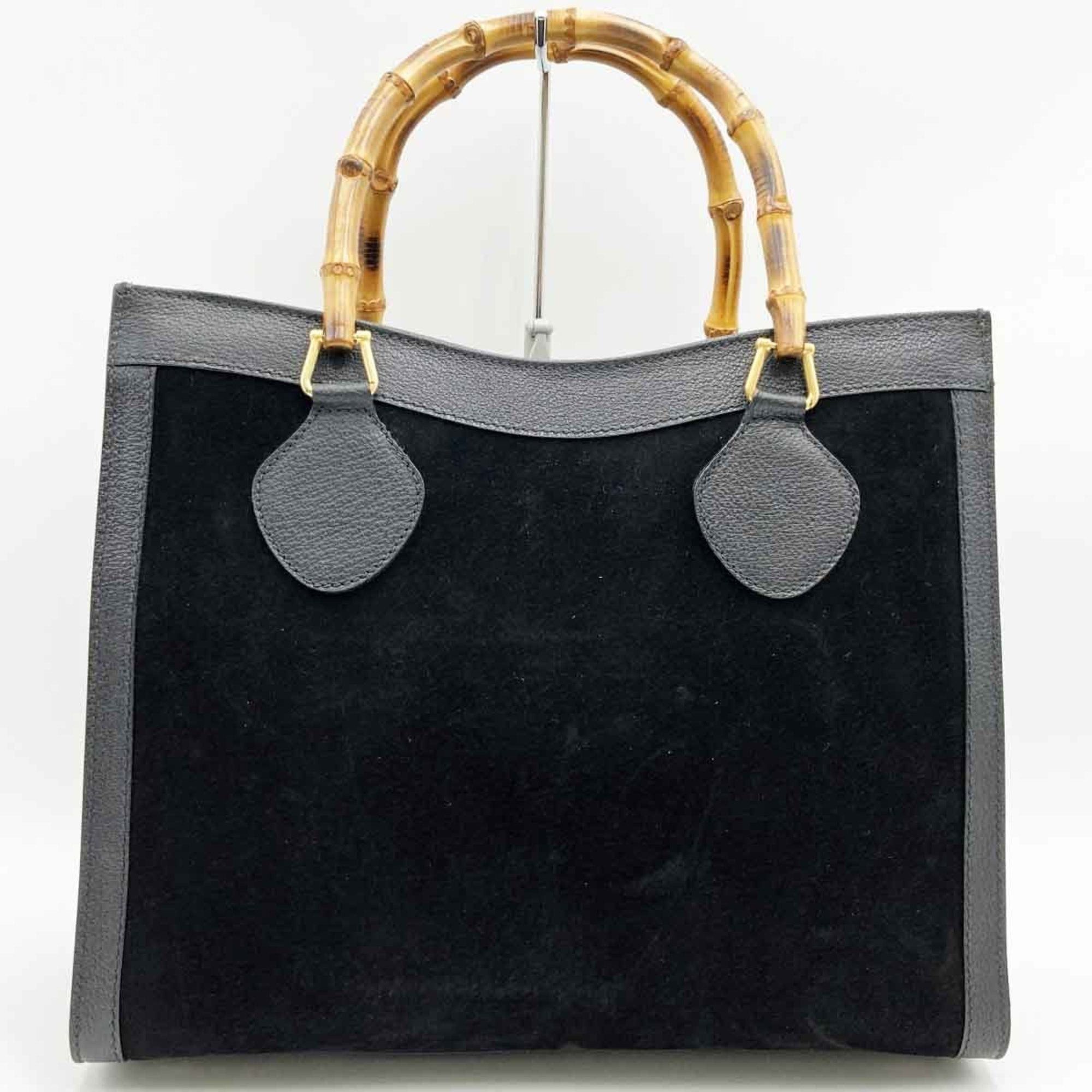 image of Gucci Bamboo Old Tote Bag Black Suede Ladies Fashion 002 2865 It0Rz3M4X4Xe, Women's