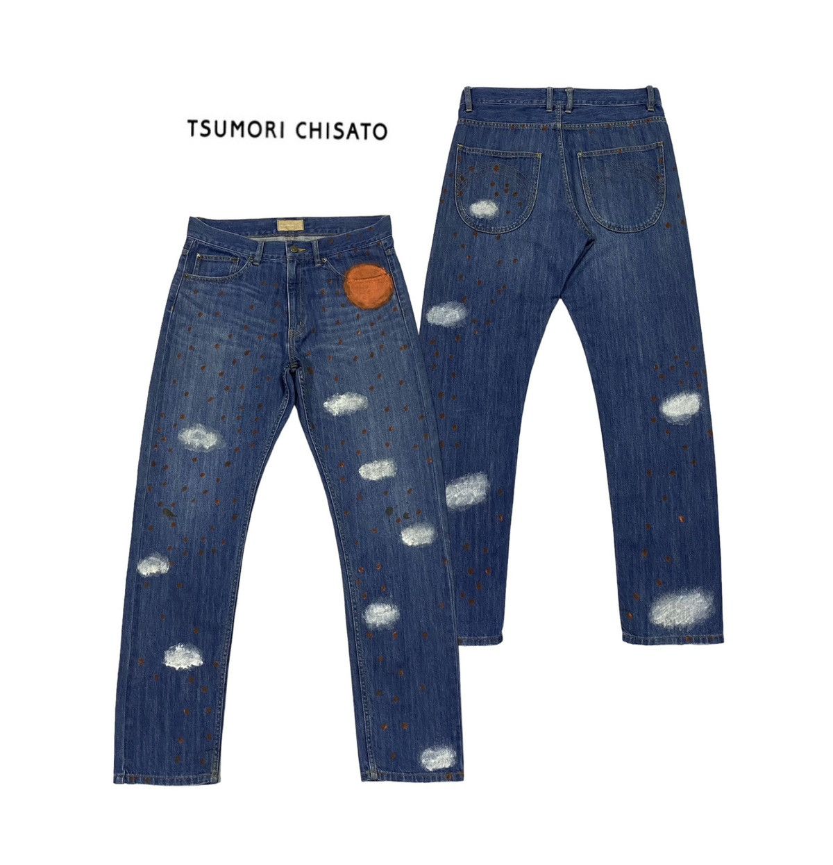 Issey Miyake Tsumori Chisato By Issey Miyake All Over Painted Art Denim Size US 31 - 1 Thumbnail