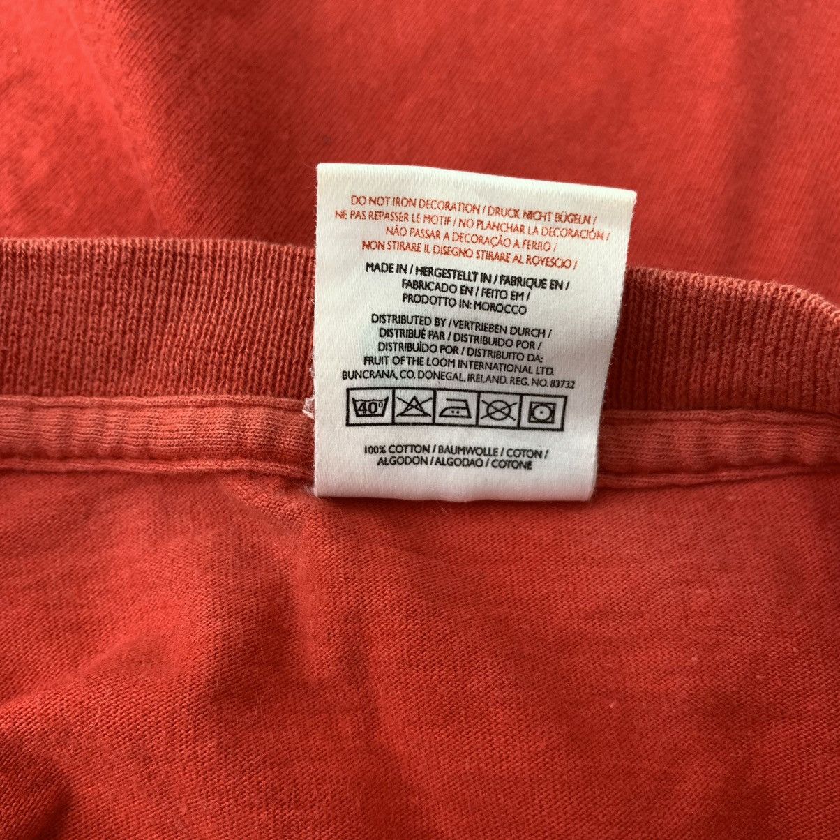 Fruit Of The Loom TORO Mexican Buffalo Print Fruit Of Loom Red Short Sleeve Size US L / EU 52-54 / 3 - 5 Thumbnail