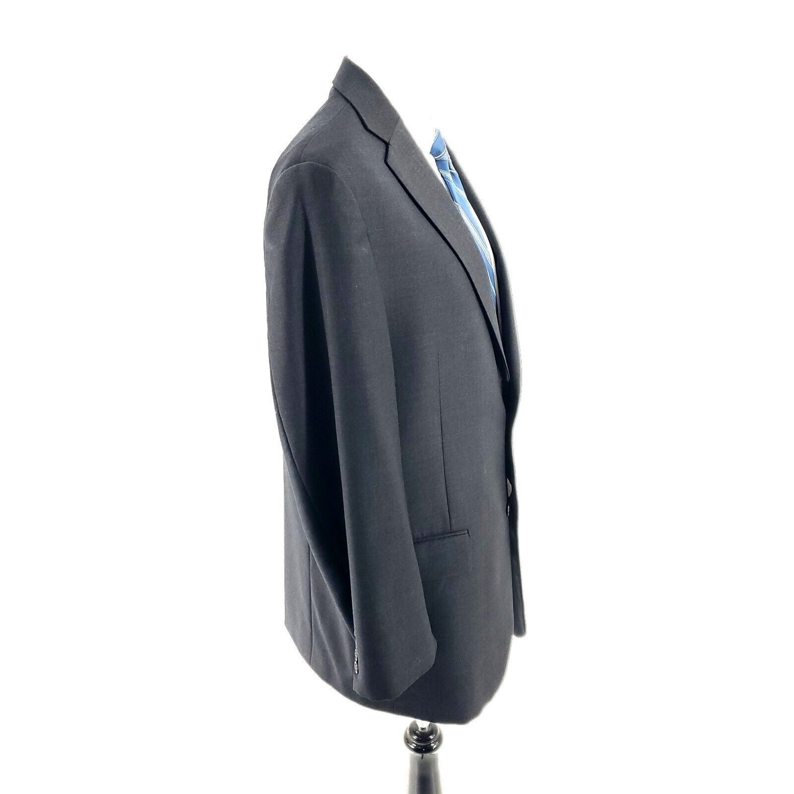 Hart Schaffner Marx Hart Schaffner Marx Wool 2 Button Blazer 44R Gray Suit Jacke Size 44R - 6 Thumbnail