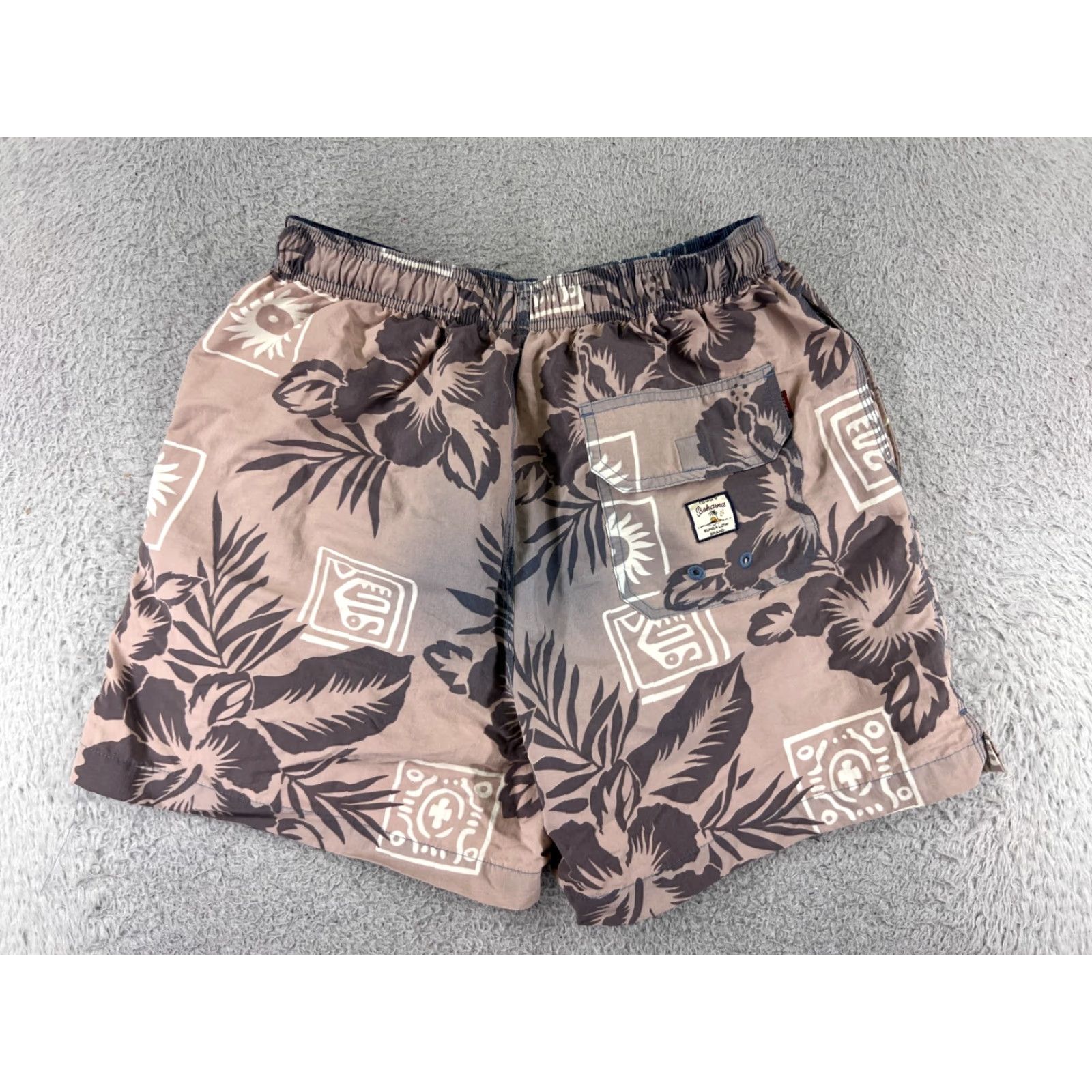 Tommy Bahama Tommy Bahama Swim Trunks Bottom Mens Medium Pink Blue Floral Lined 100% Nylon Pockets Lightweight Quick Dry Beach Aloha Designer Size US 31 - 2 Thumbnail