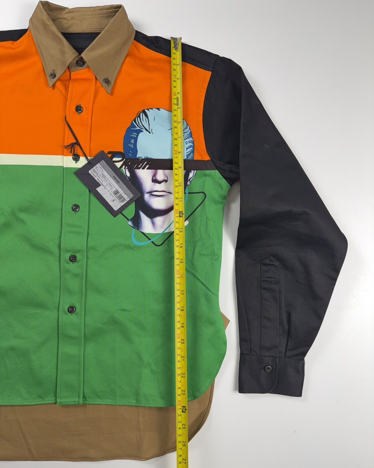 Prada SS20 COLORBLOCK SHIRT Size US S / EU 44-46 / 1 - 16 Thumbnail