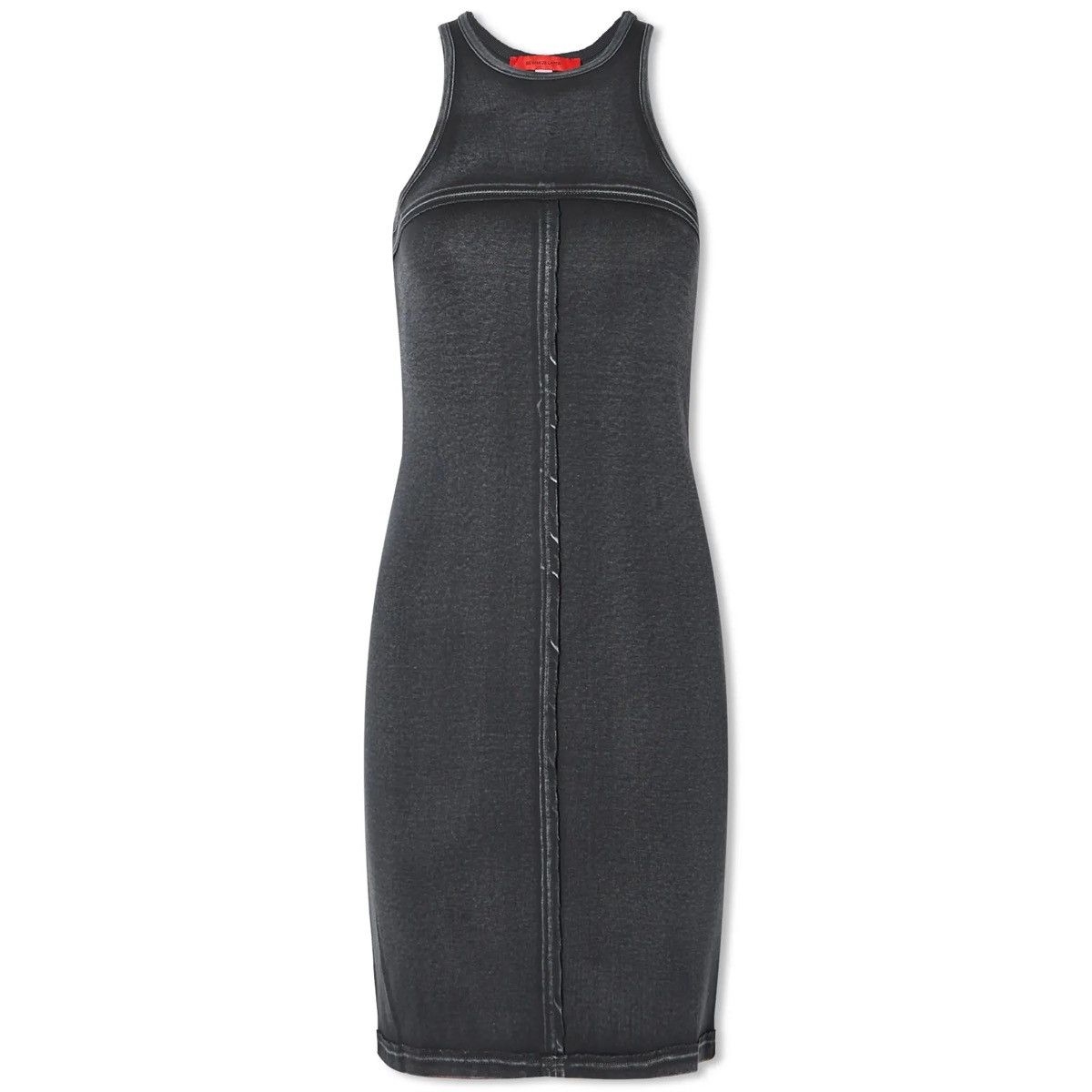 Eckhaus Latta Lapped Mini Dress Charcoal