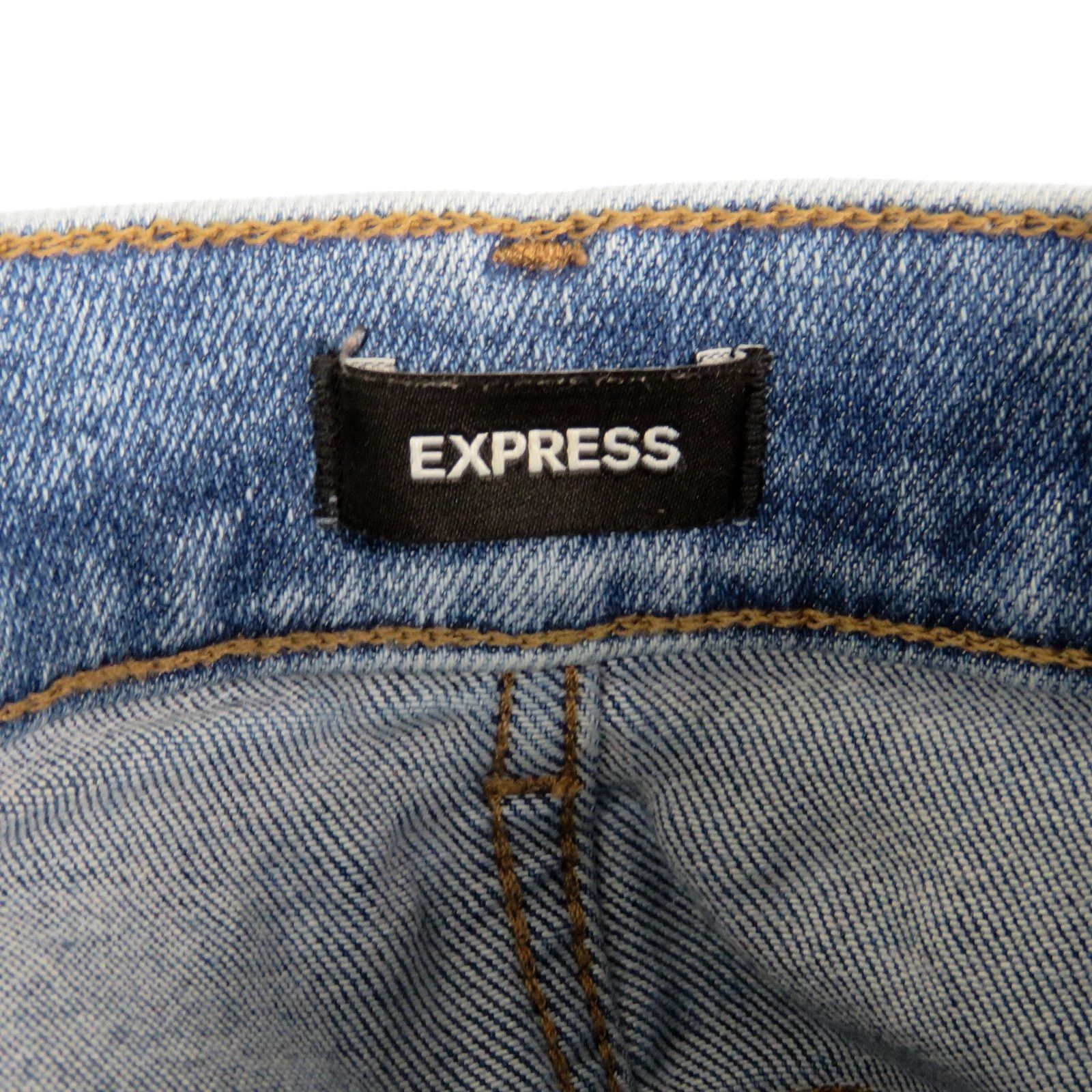 Express Express Super High Rise Mom Jean Size 10 Straight Leg Jeans Size 32" / US 10 / IT 46 - 10 Thumbnail
