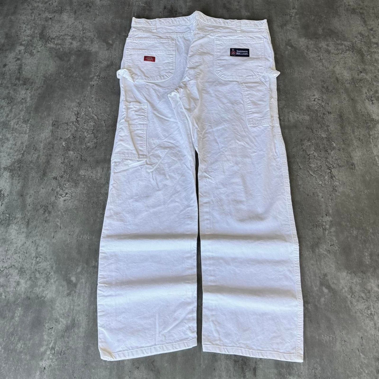 Carhartt × Carhartt Wip × Dickies Vintage Carhartt Style Baggy White Painters Carpenter Pants Size US 40 / EU 56 - 2 Thumbnail