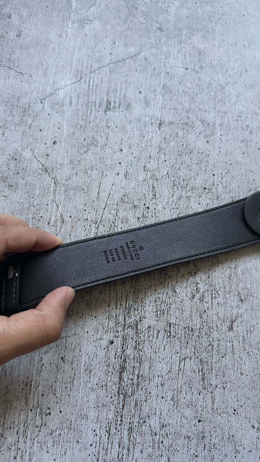 Gucci Vintage Gucci Double G Black Leather Belt Size ONE SIZE - 10 Thumbnail