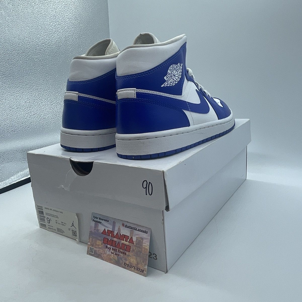 Jordan Brand Wmns Air Jordan 1 mid Kentucky blue Size US 9.5 / IT 39.5 - 5 Thumbnail