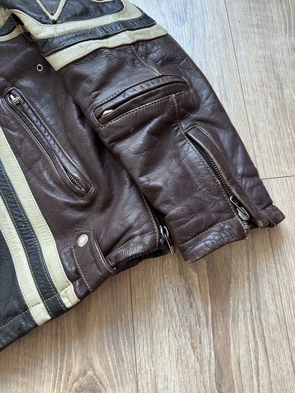 Vintage Zino & Judy Vintage 90’s Leather Biker Jacket RARE Size US M / EU 48-50 / 2 - 6 Thumbnail