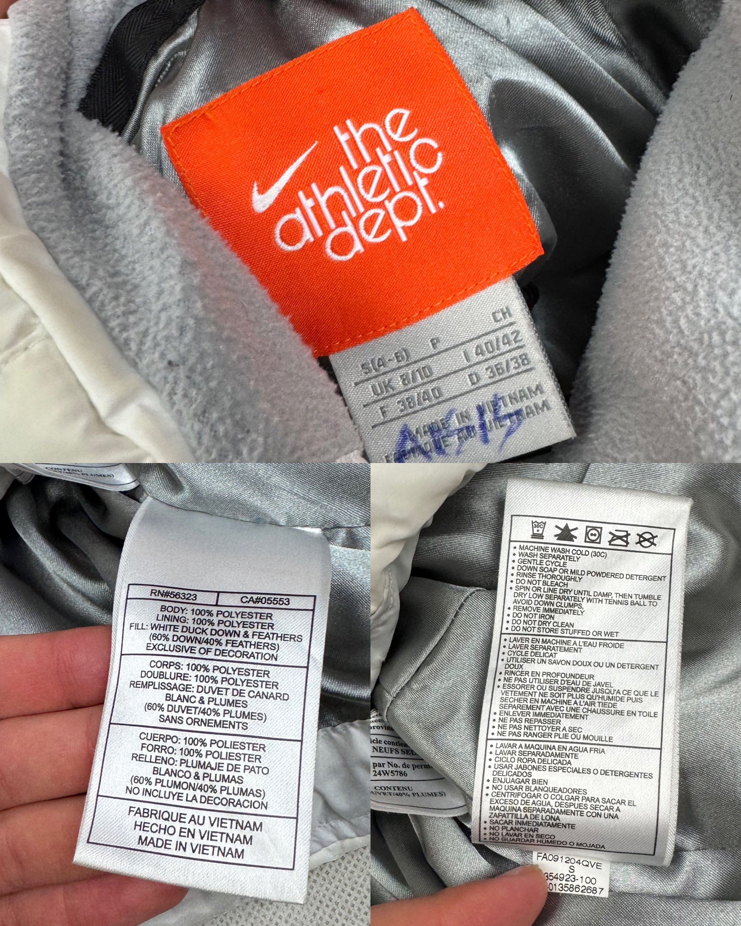 Nike Nike The Athletic Dept Women's White Puffer Jacket S (4-6) Size S / US 4 / IT 40 - 2 Thumbnail