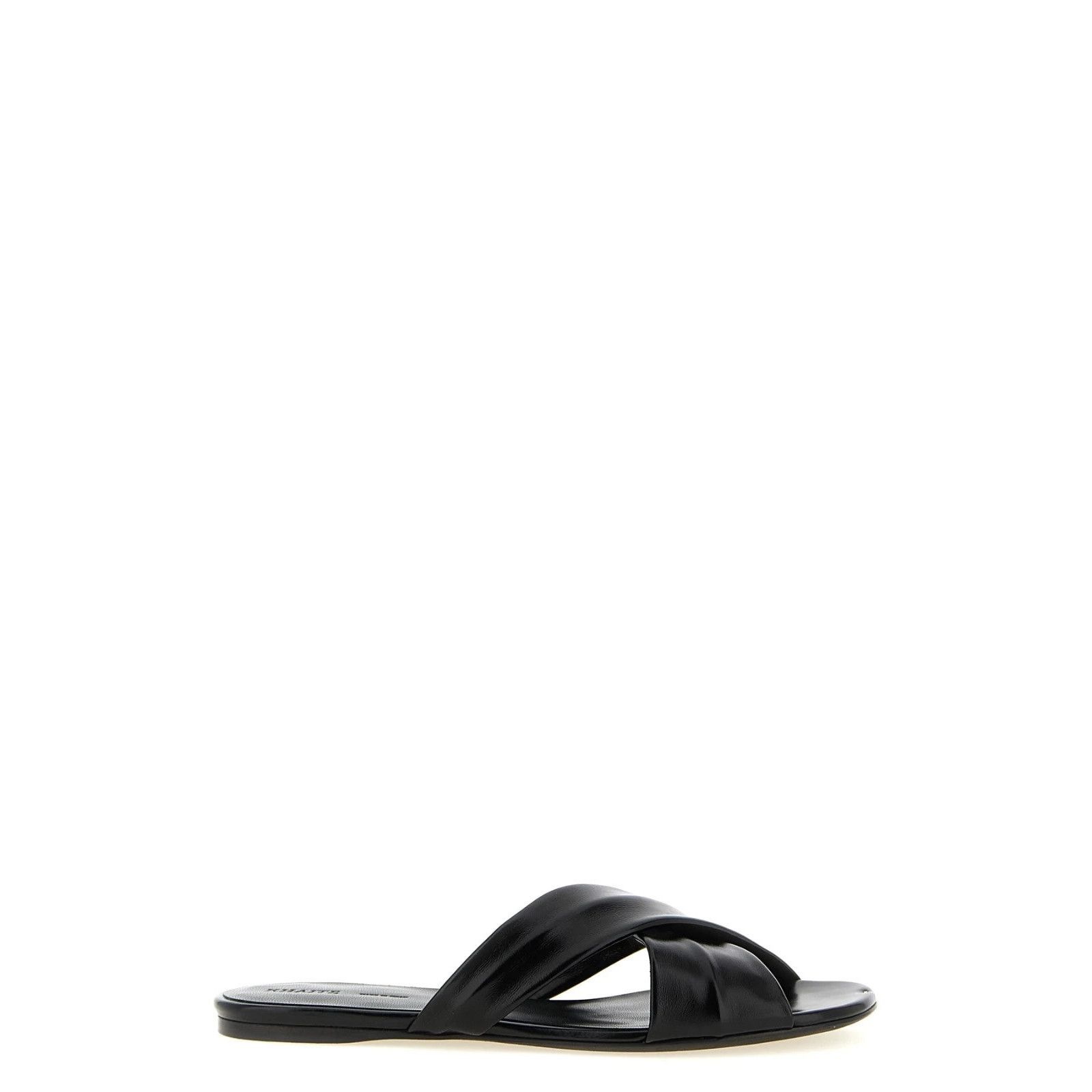 KHAITE Liria Black Leather Sandals New/Authentic (Women's si