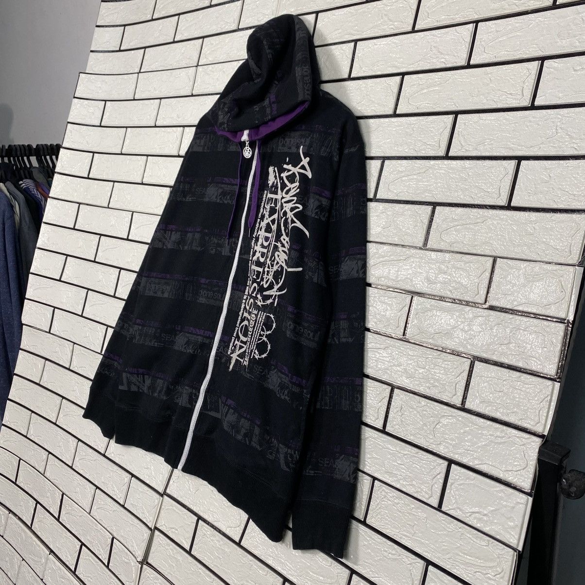 Japanese Brand 📌B One Soul Zipper Hoodie Full Print Size US XL / EU 56 / 4 - 3 Thumbnail