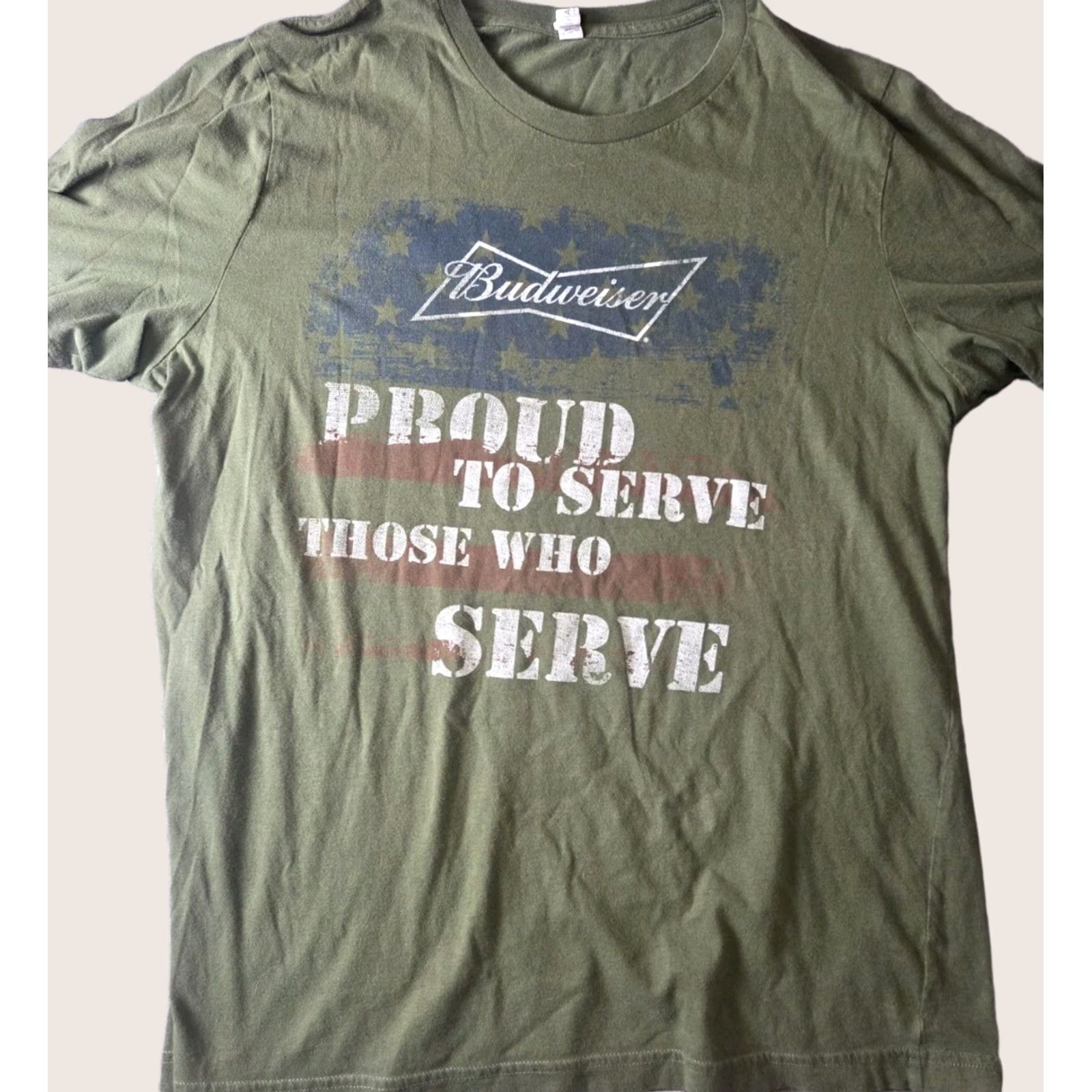 Budweiser BUDWEISER T-SHIRT Army Green XL Mens Short Sleeve Size US XL / EU 56 / 4 - 1 Thumbnail