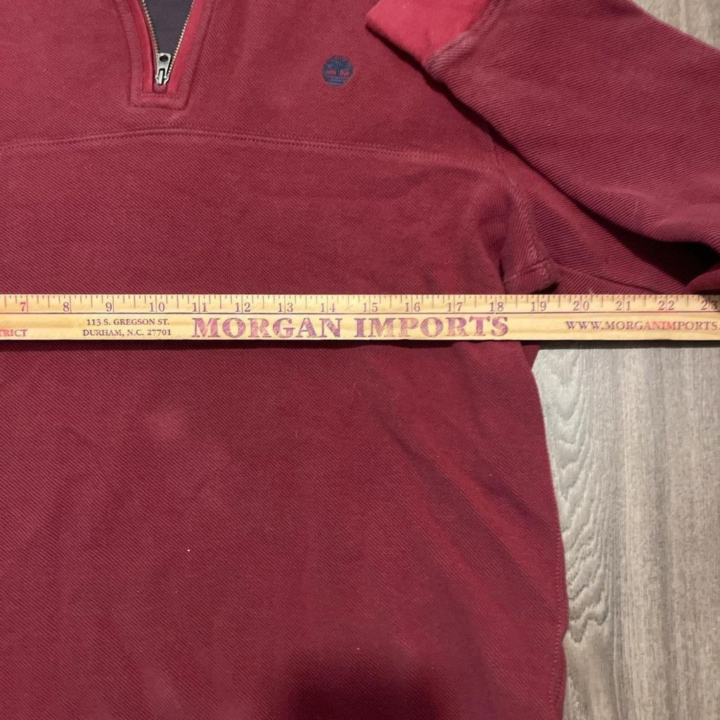 Timberland Timberland Sweater Mens Large Maroon 1/4 Zip Size L Size US L / EU 52-54 / 3 - 3 Thumbnail