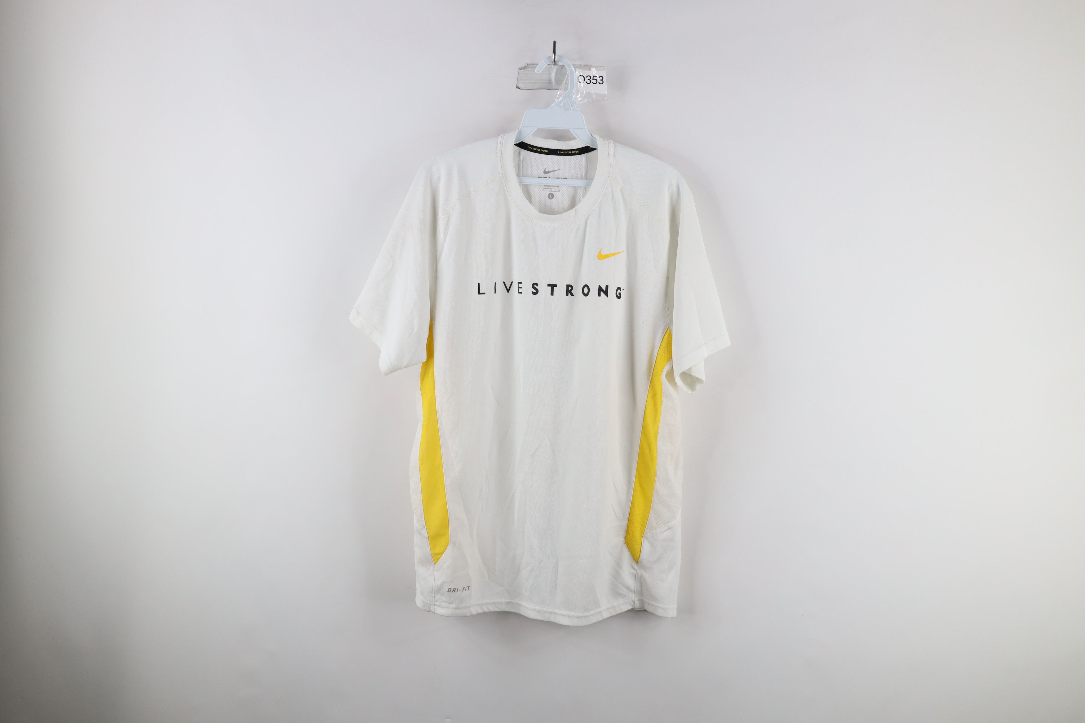 image of Nike Livestrong Lance Armstrong T-Shirt White, Men's (Size Large)